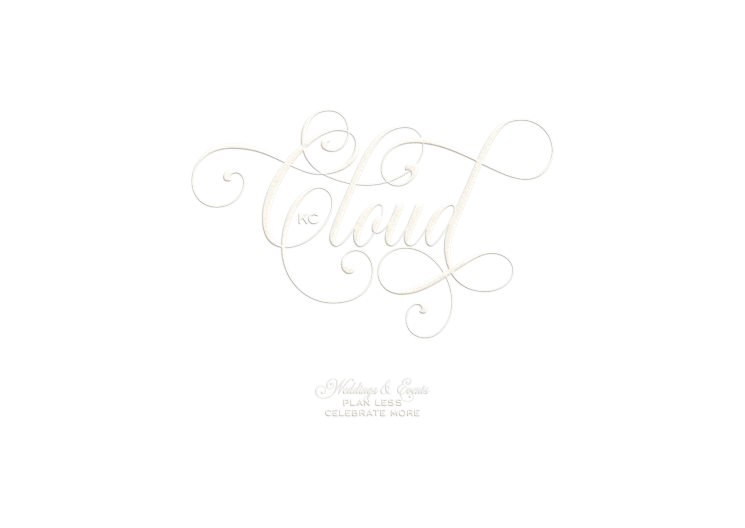 The swirly, KC Cloud Logo text again, this time featuring just the namemark.