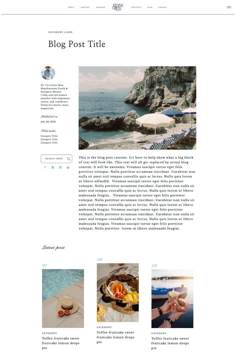 Celine Bleu Single Post _ Sales Page
