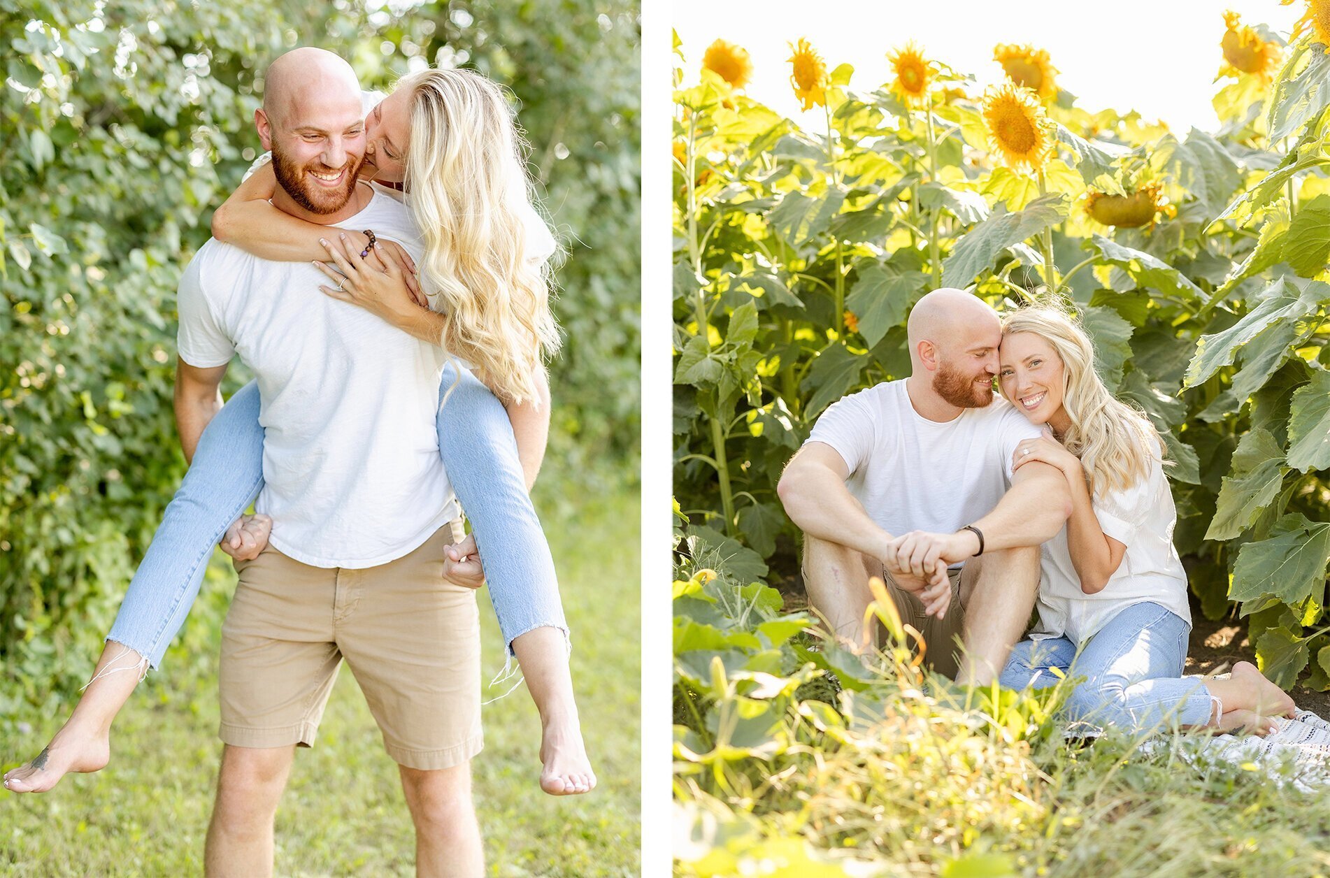 Engagement photos in a park, taken by minneapolis wedding photographers by Kacey Wyrick Photography