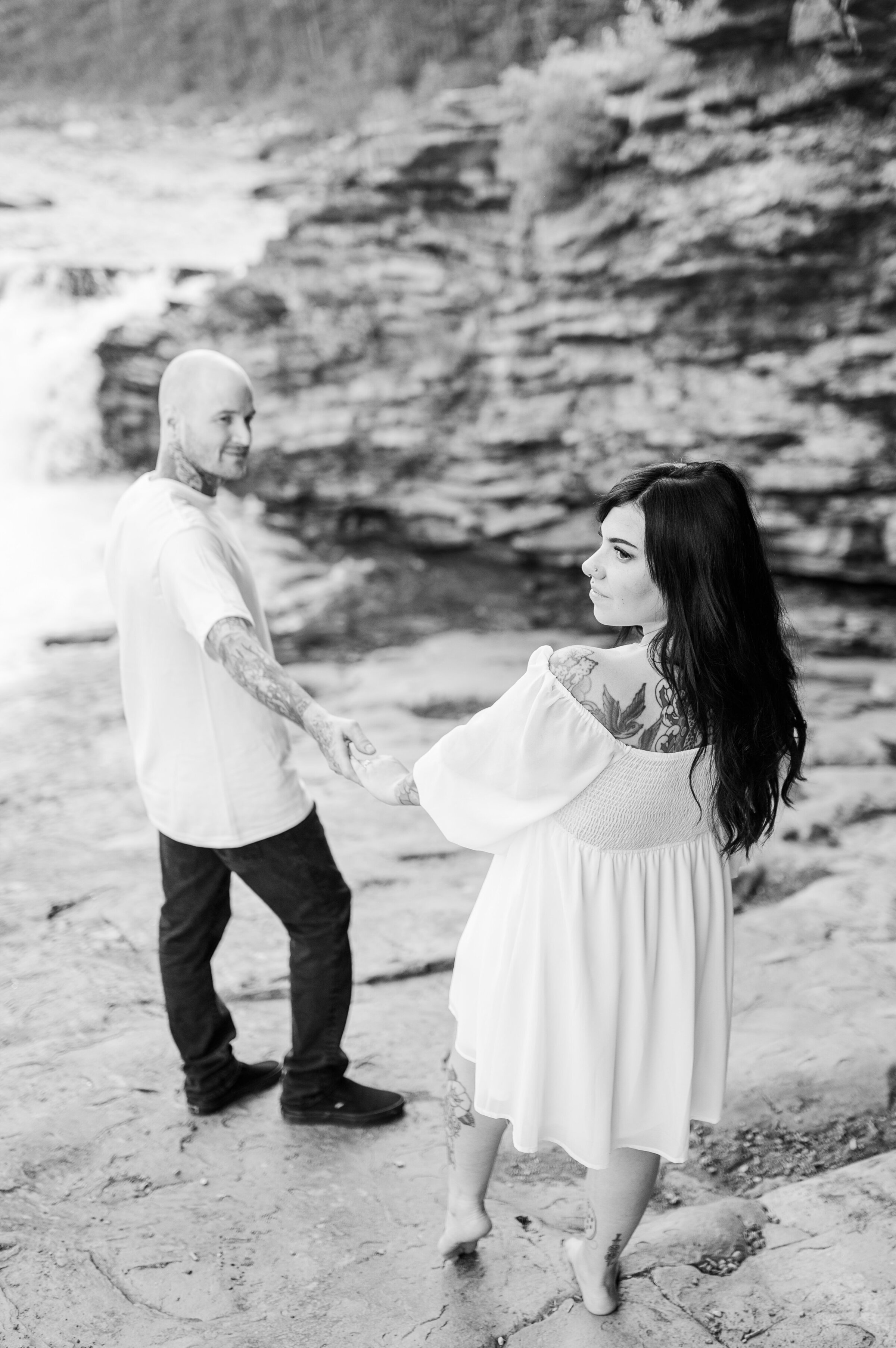 Waterfall Engagement Photos