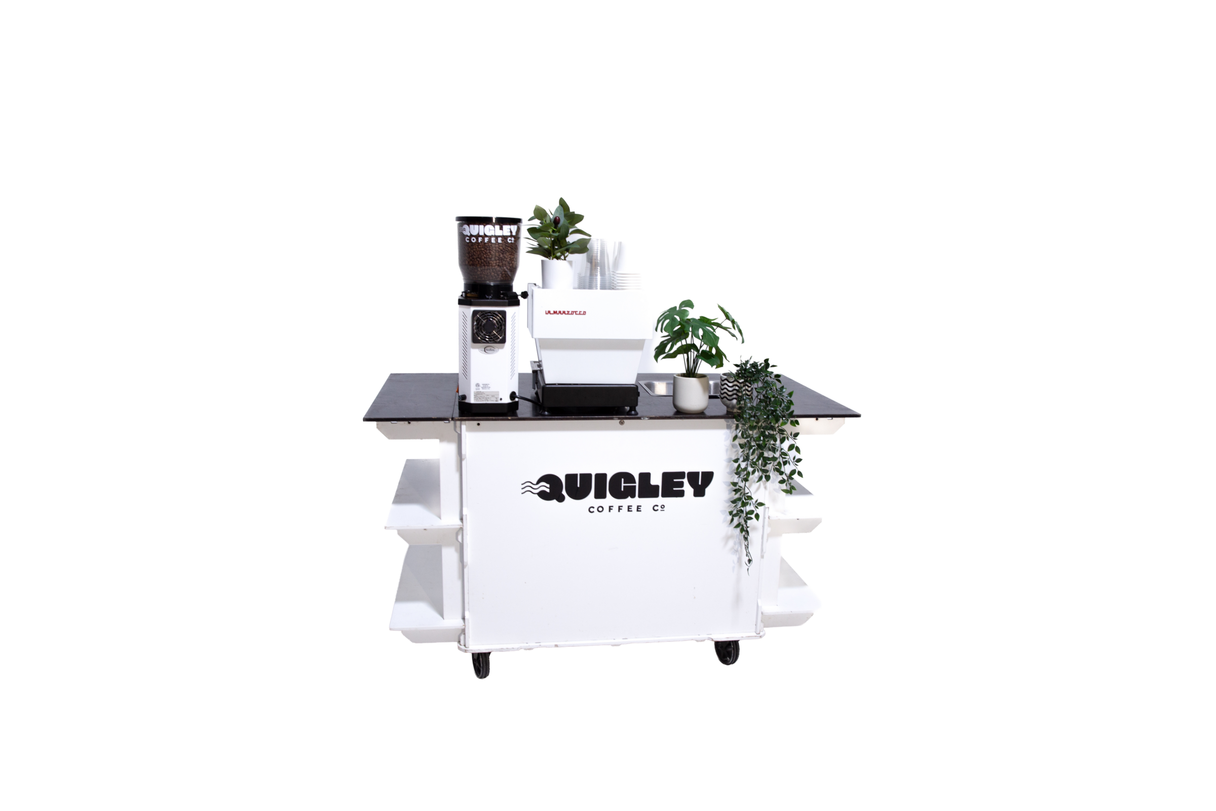Quigley Coffee Co mobile coffee cart and team in Sanford, FL