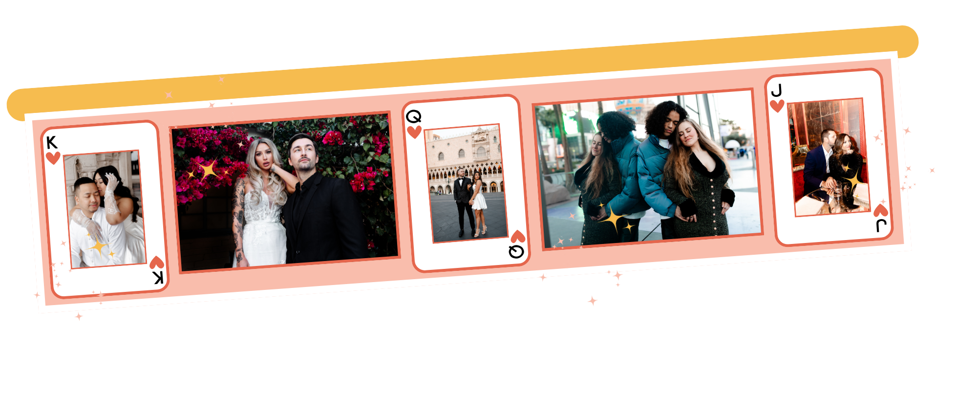 A montage of Las Vegas engagement and couples photos