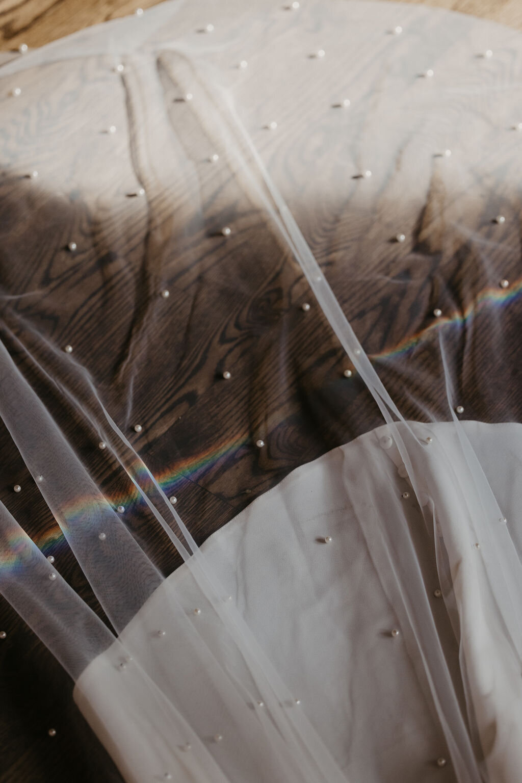 wedding veil detail photo