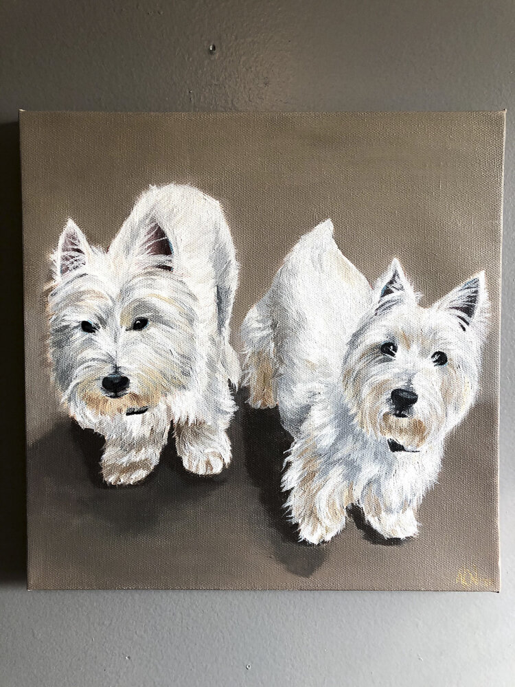 two-small-white-dogs-in-painting
