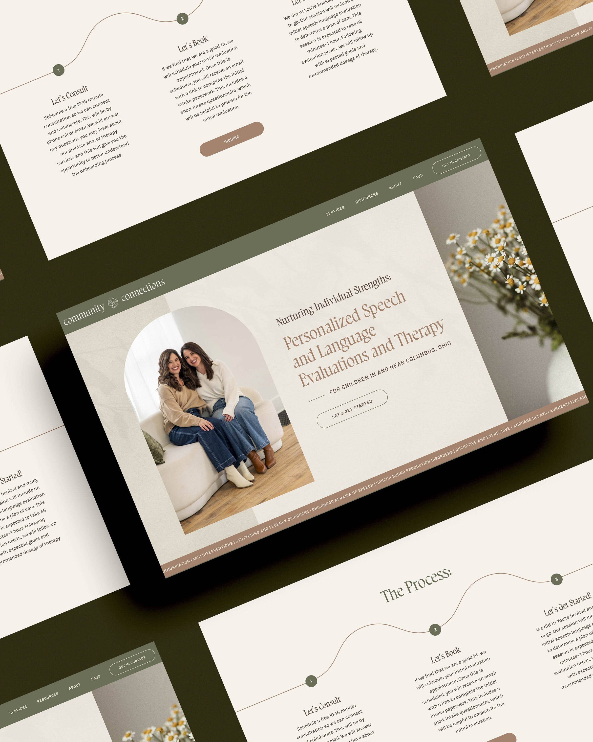 Speech therapist about page design