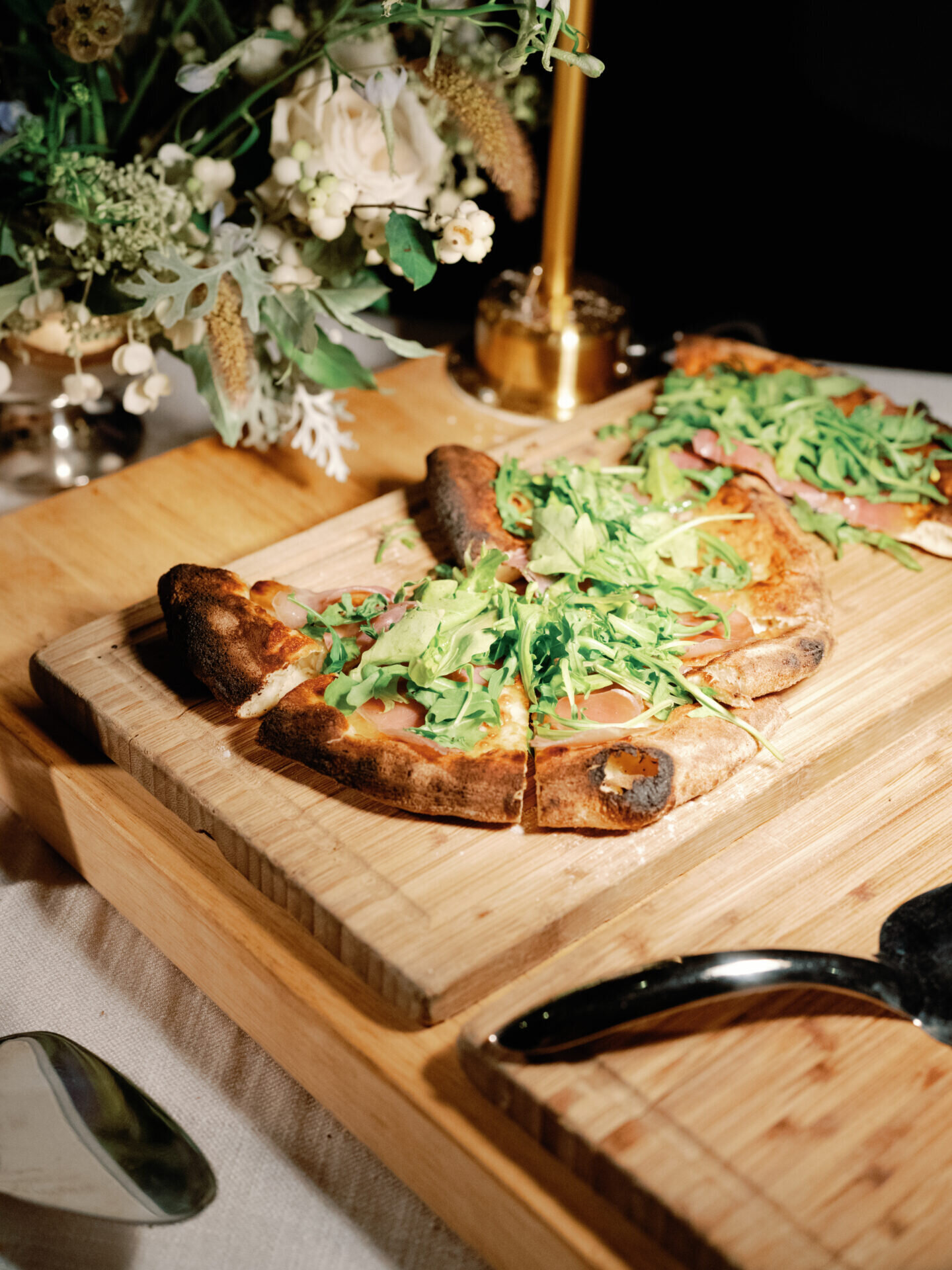 pizza at wedding in seattle by lisa dupar catering