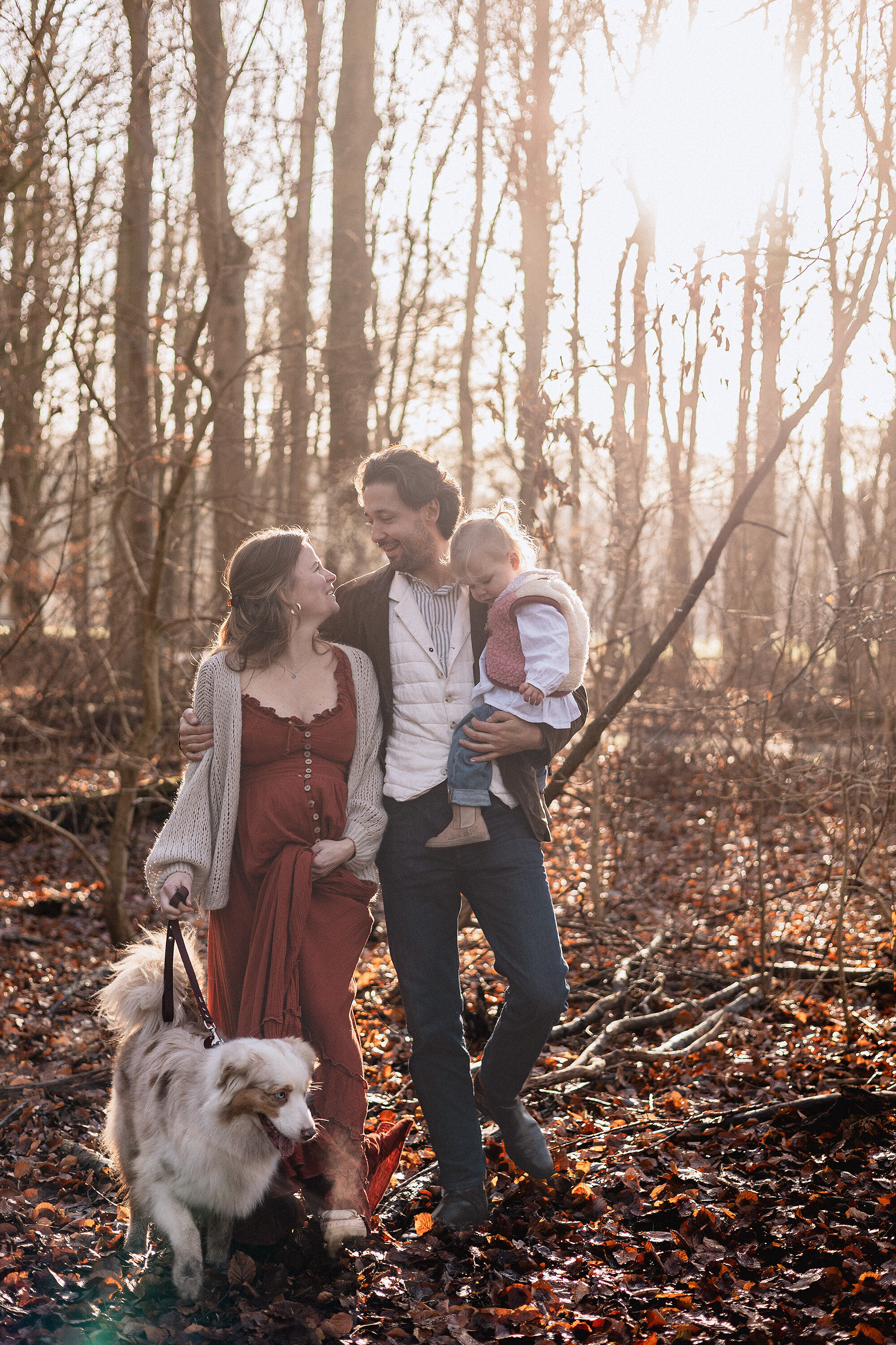 Zwangerschapsshoot gezin amsterdamse bos