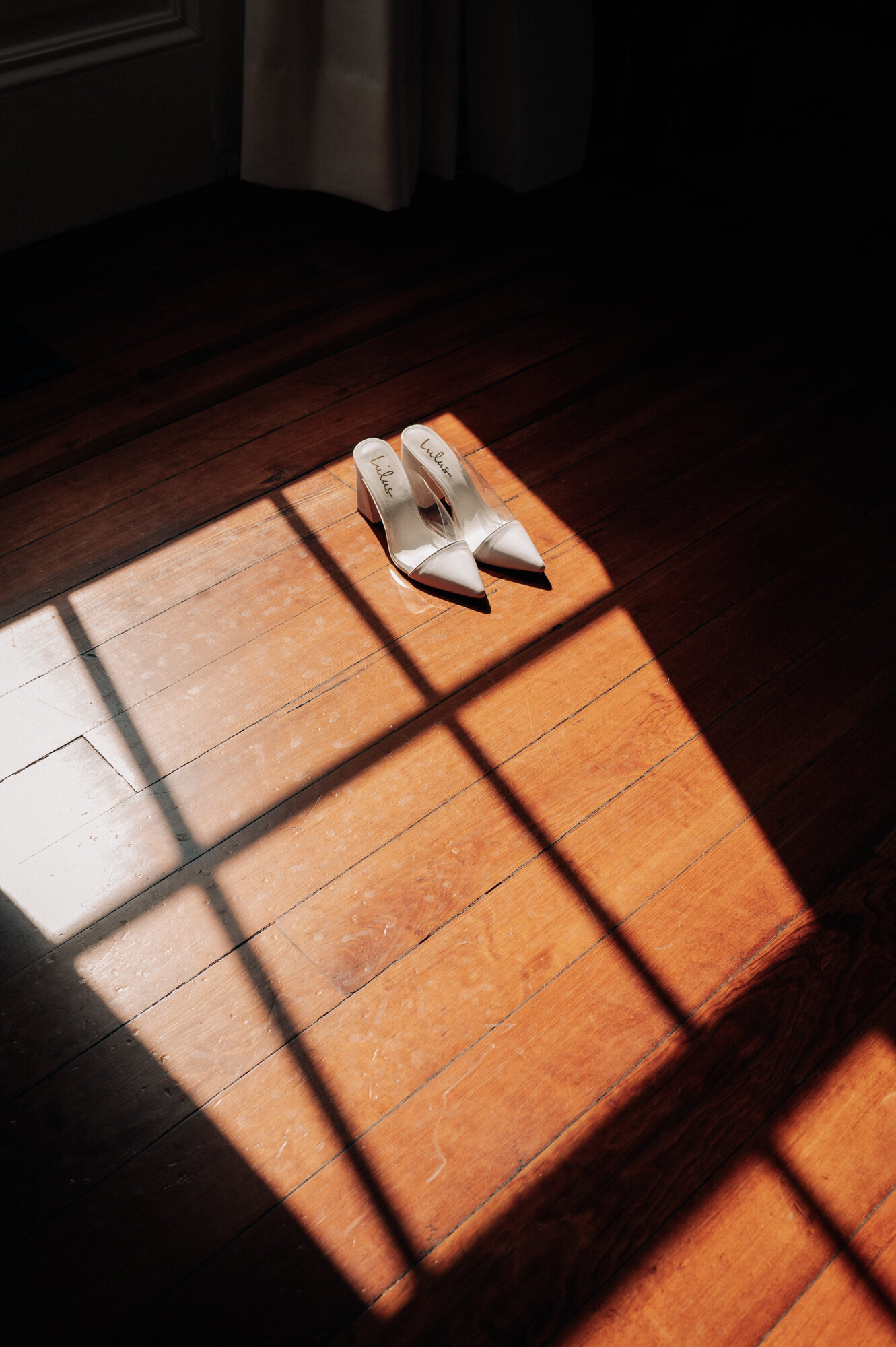 Wedding shoe details at the Gilmore Venue