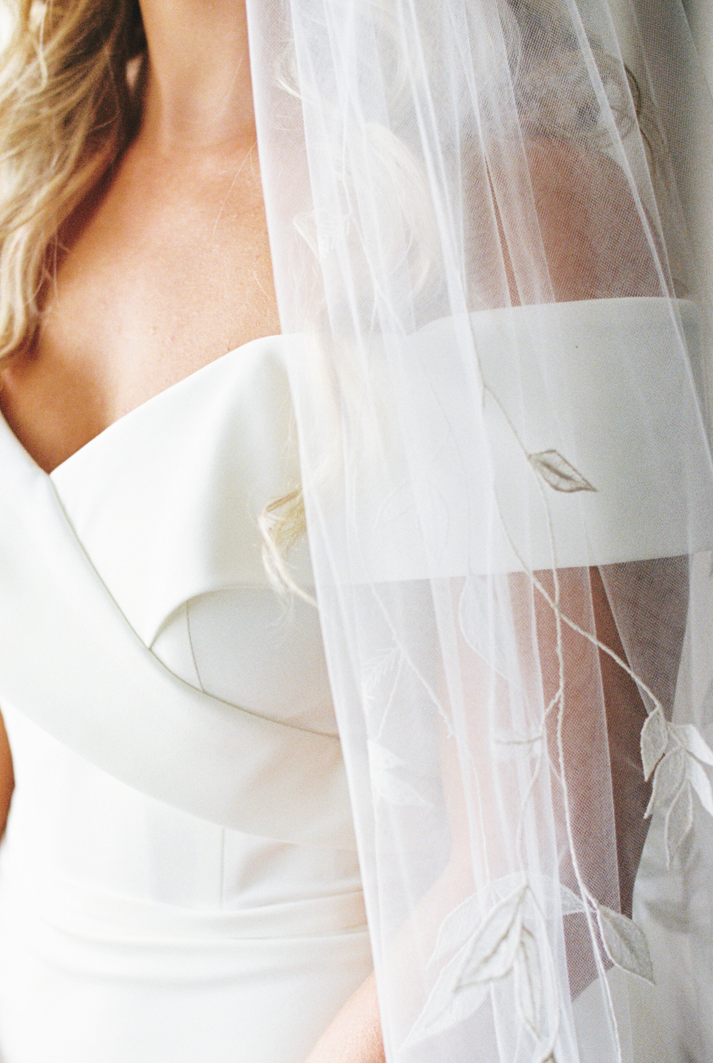 bridal veil applique details for Samoset Resort wedding  in  Rockport, ME