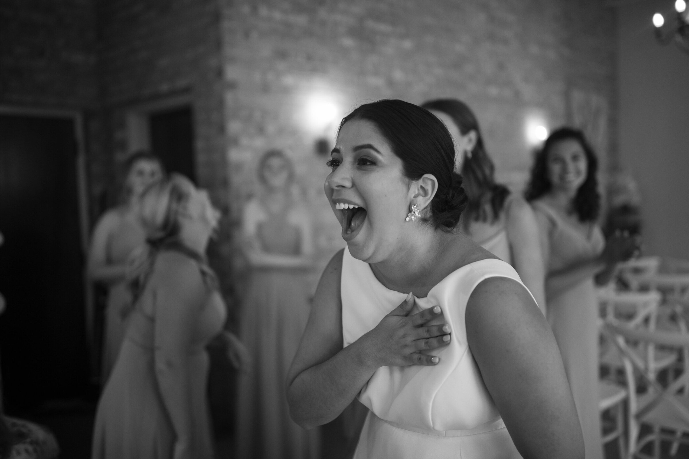 emotional black and white wedding Photography in cary north carolina