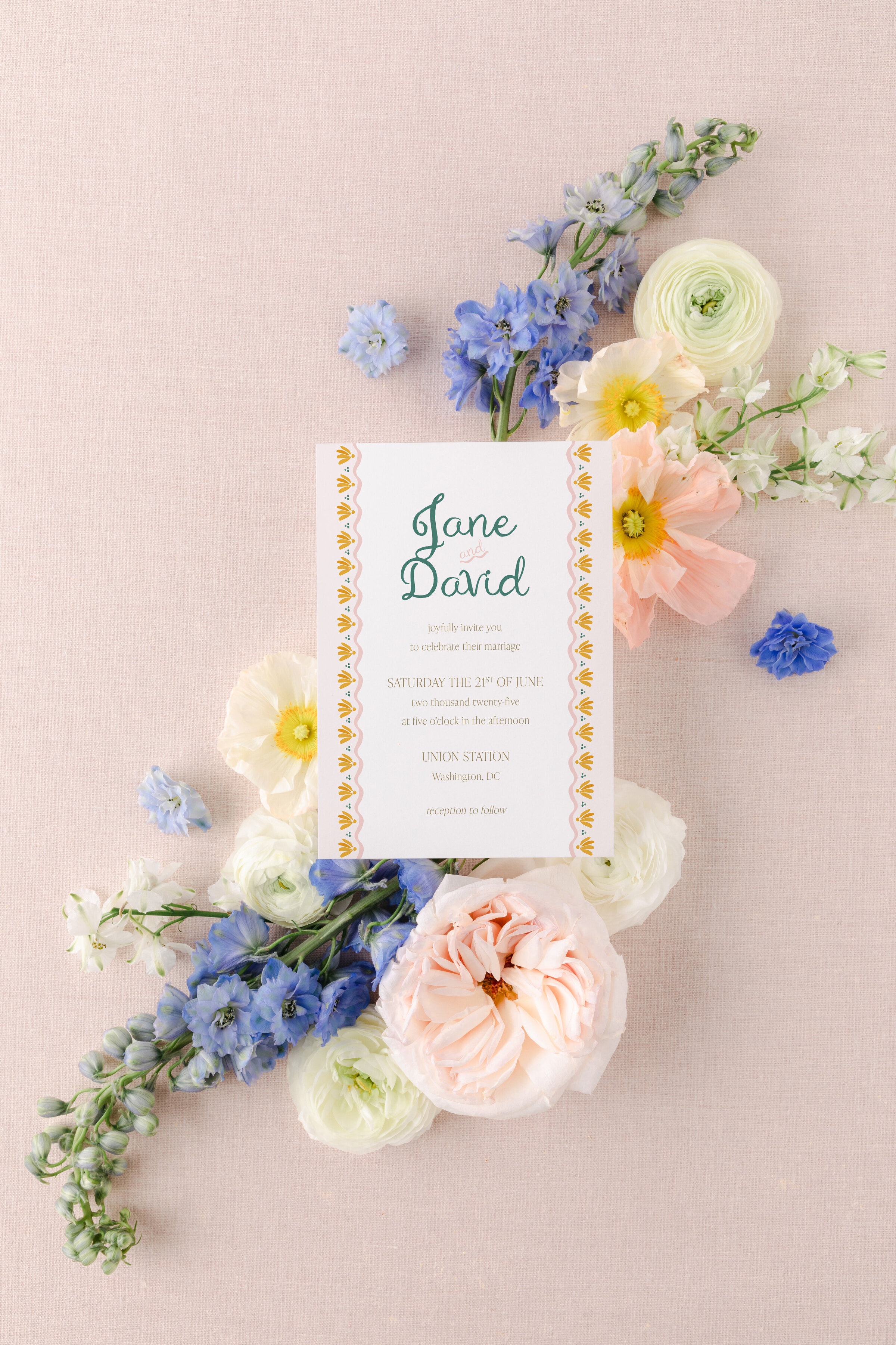 Watercolor Floral Border - Coquette - 21