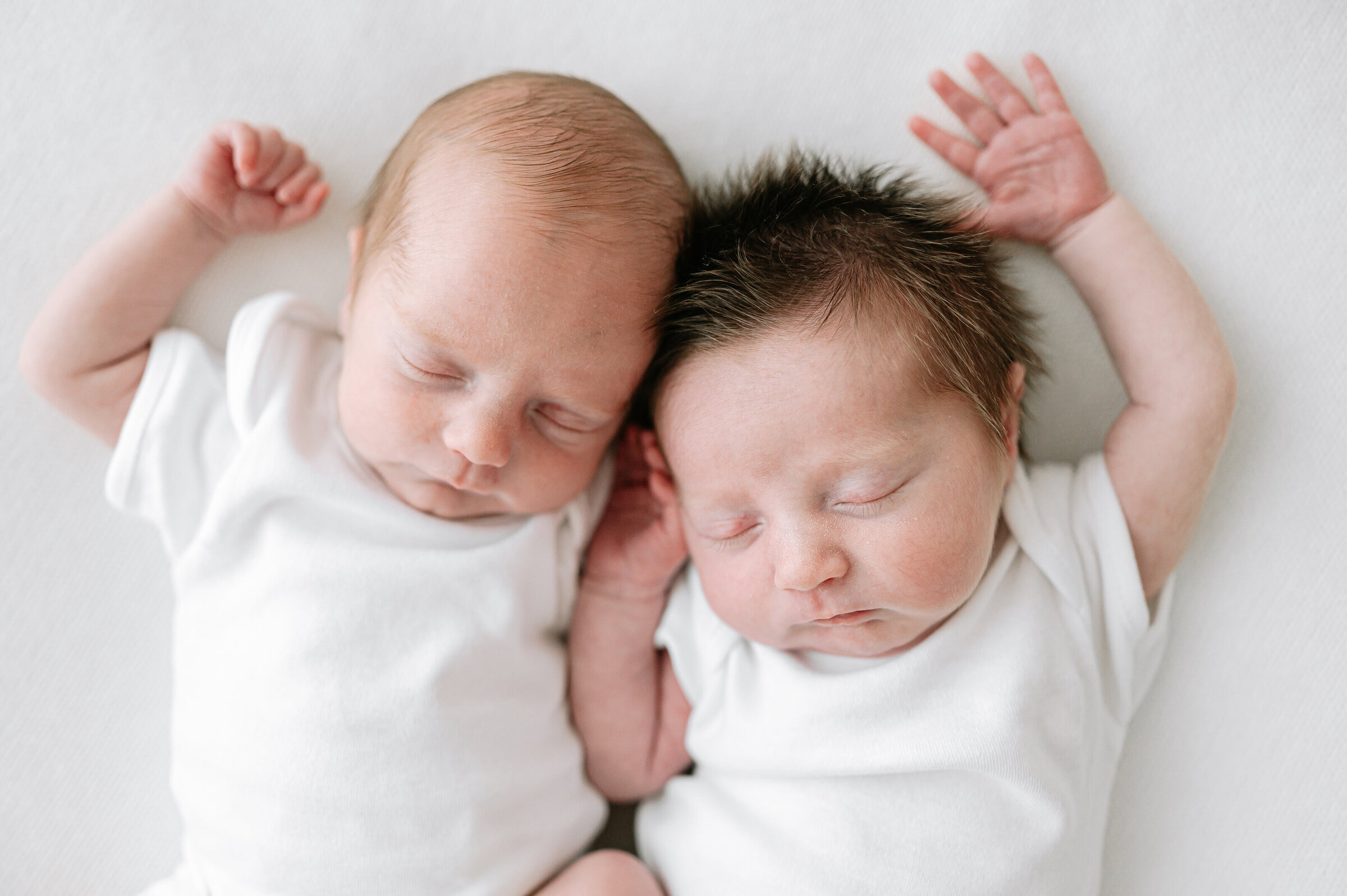 twin girl and boy newborn photography