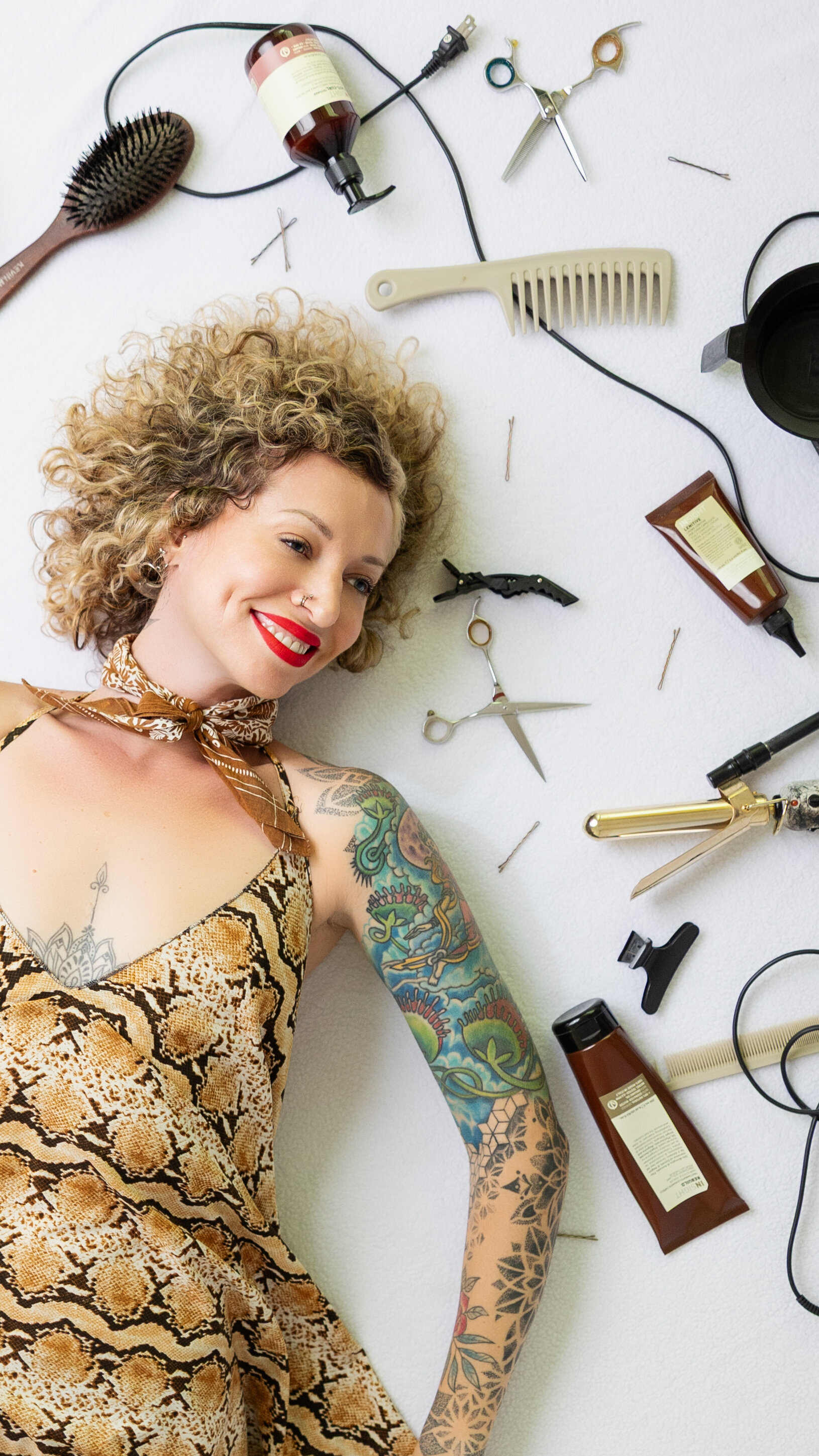 brand photography for luxury hair dresser in studio