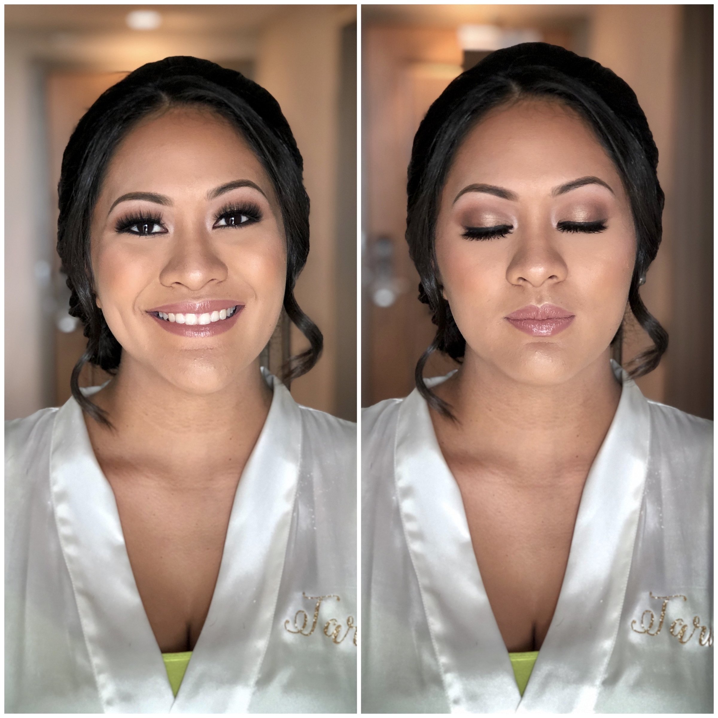 Oahu, Hawaii  Bridal Makeup and Hair, soft glam, bridal glam, bridal hair style,