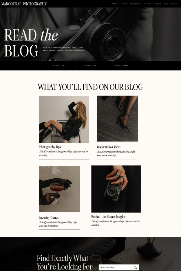 Margot Rae Sales Page Blog View