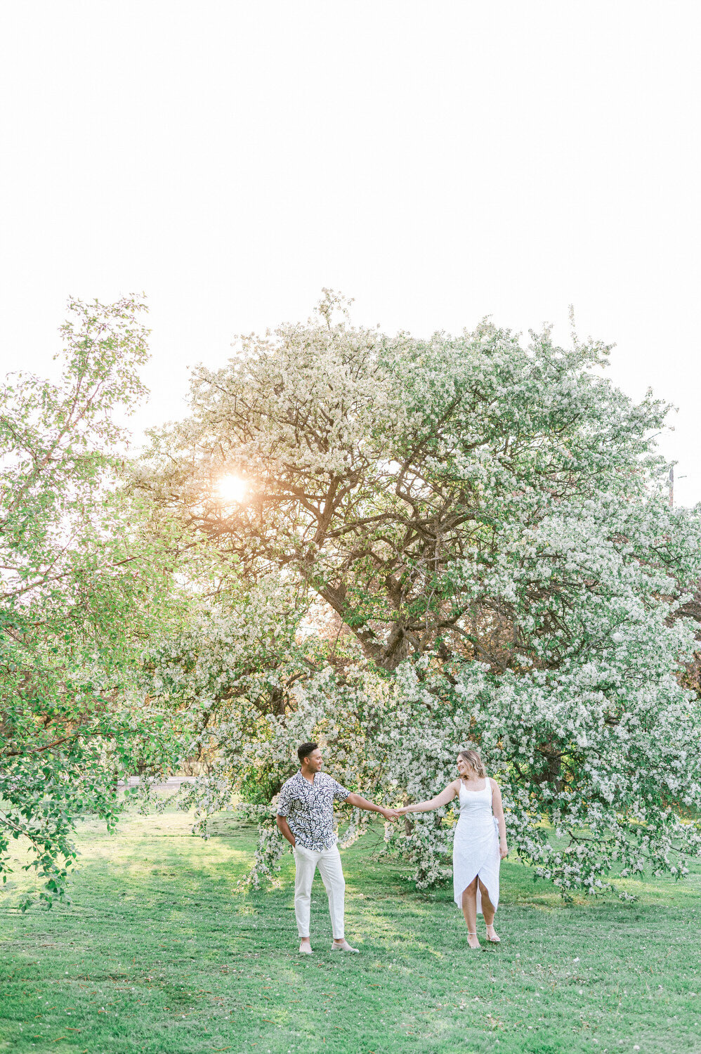 Photography by Emma Fine Art Engagement Photos at Arboretum with Blossoms2