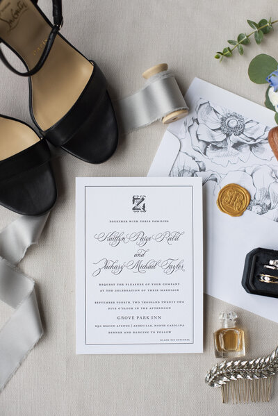 fallback shared on Invalid Date | Wedding invitation and details photography at Omni Grove Park Inn Asheville, NC