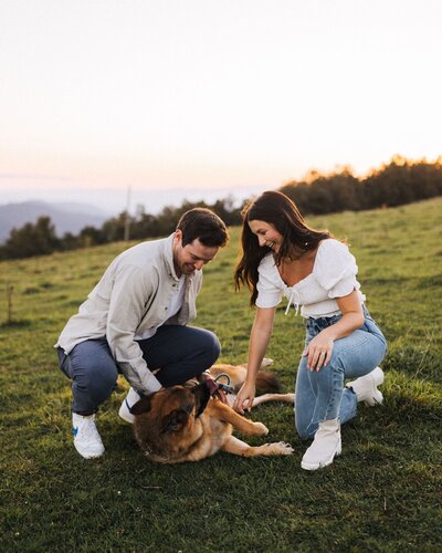 fallback shared on Invalid Date | couple with their german shepherd
