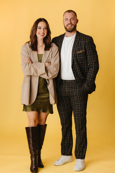 03 yellow-backdrop-Studio-session-northwest-arkansas-realtor-zach-stanley-tori-meehan-stanley-studio-photoshoot