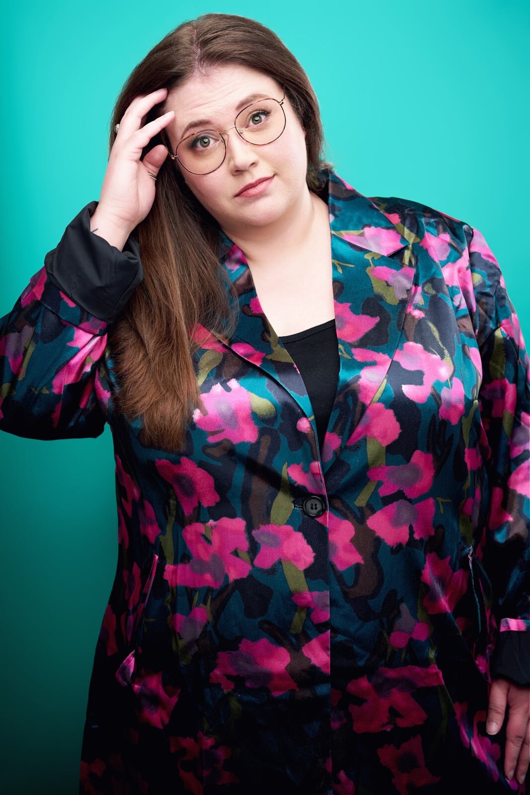 Artistic Portrait of Woman in Colorful Jacket in St. Paul, Minnesota-141