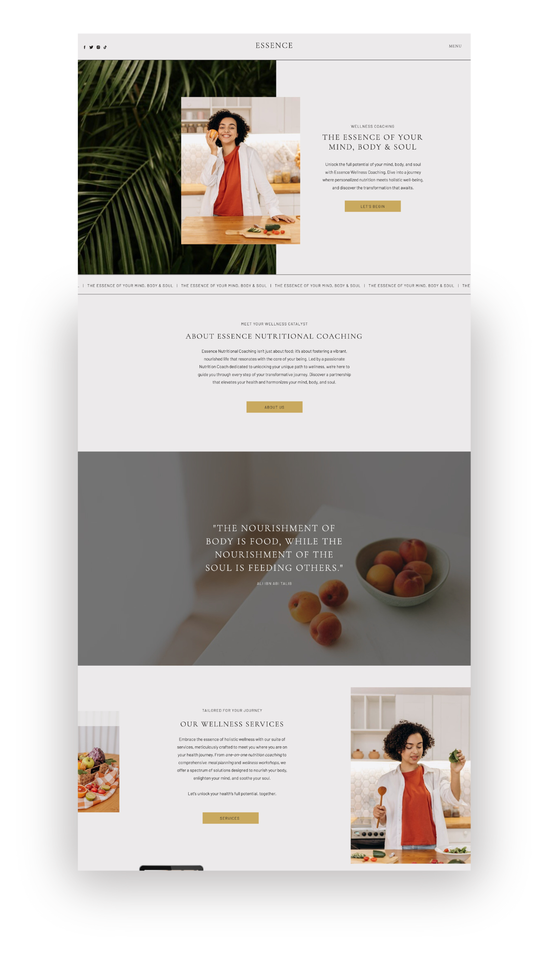 Essence Showit website Template-flatlay