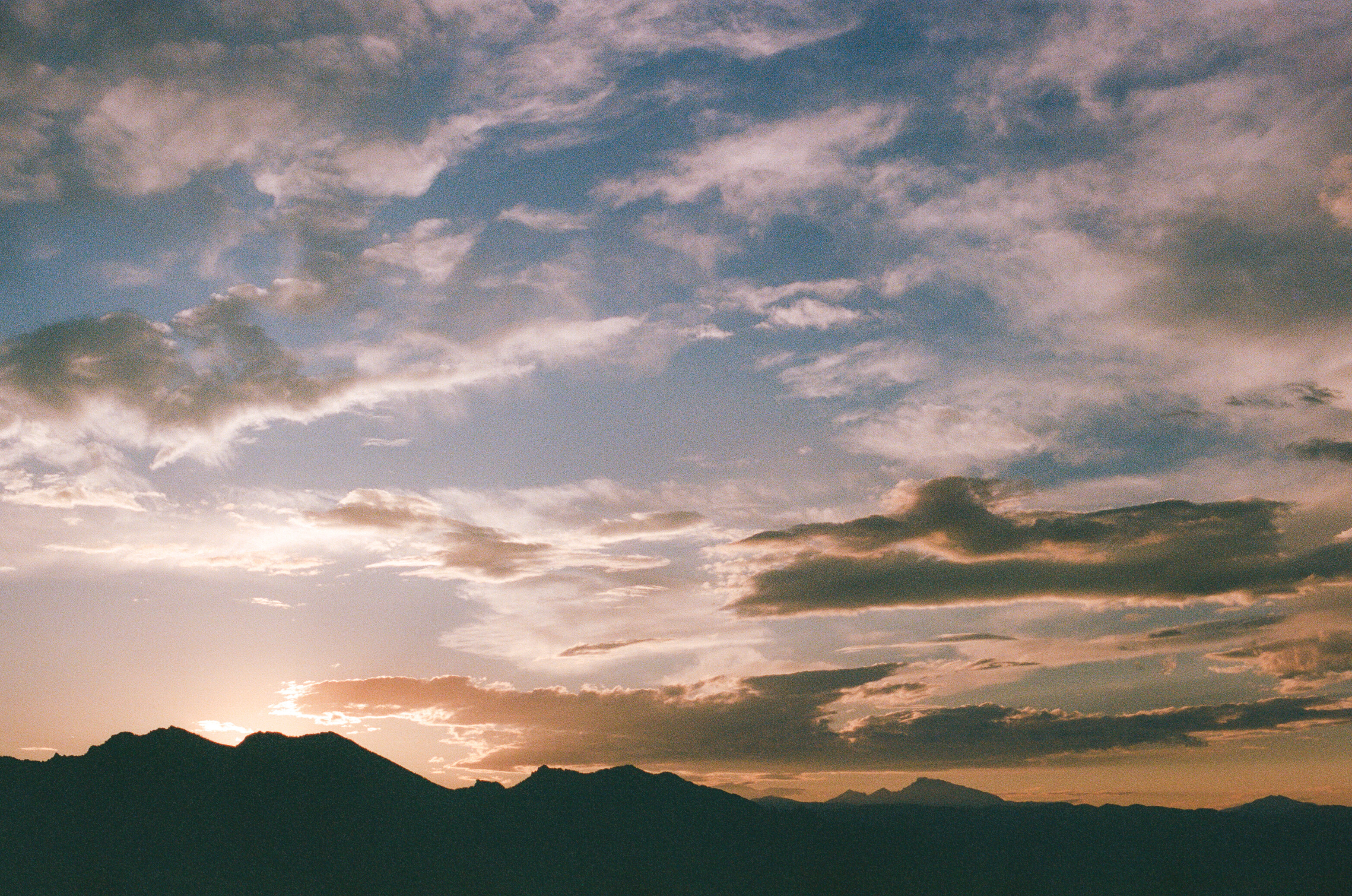 Boulder, Sillouette Flatirons Sunset