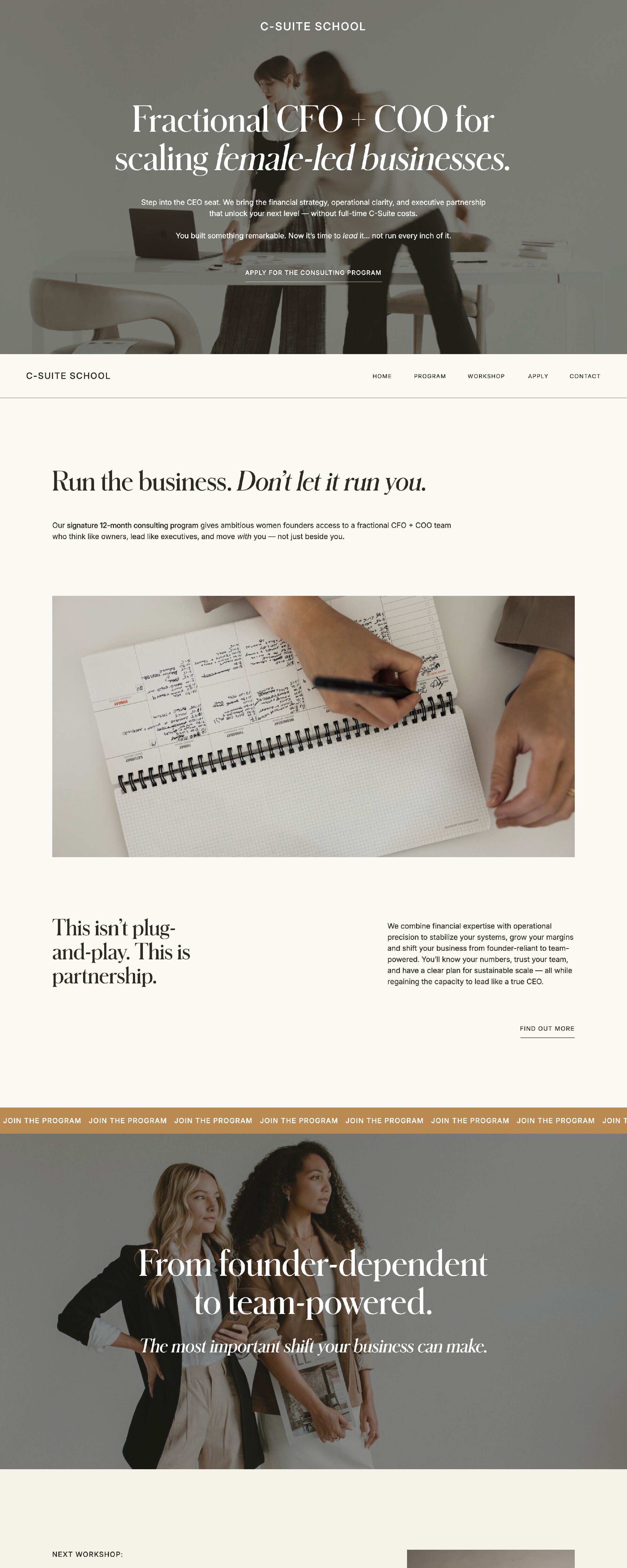 brand-and-website-sprint-the-c-suite-school-by-rove