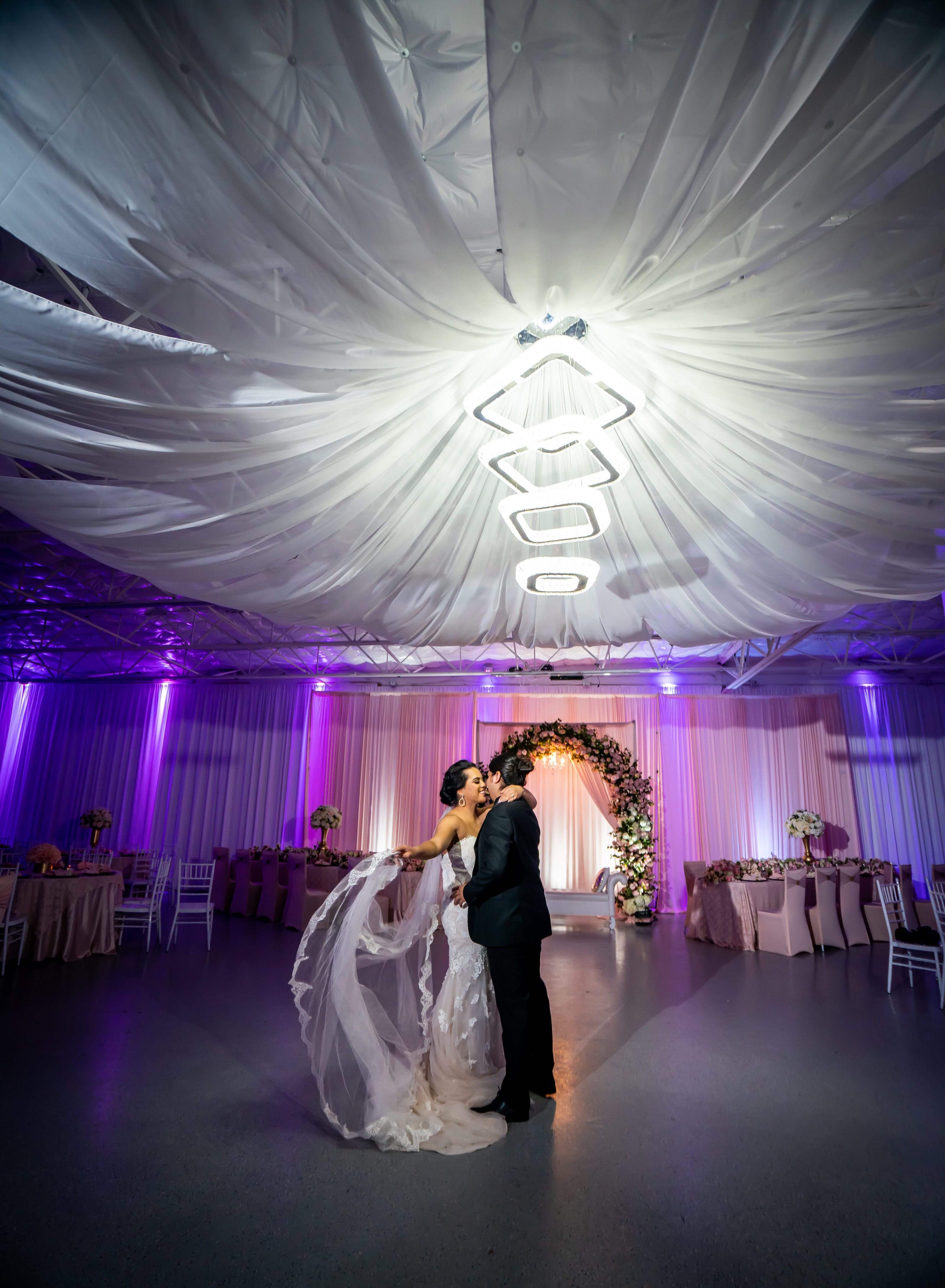 couple dancing while flowing the veil Photographers in Oklahoma City