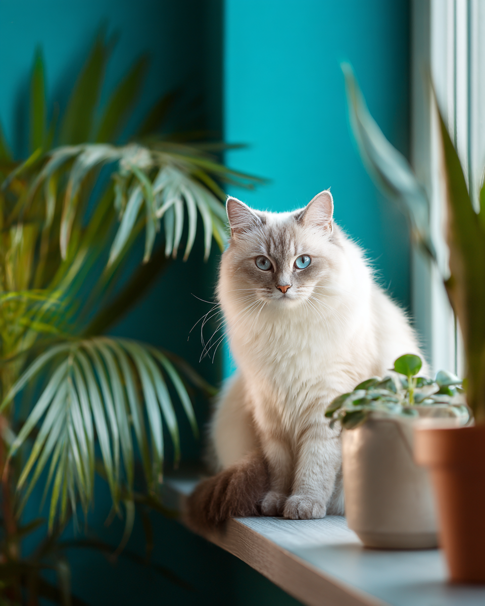 almontecats.com ragdoll on windowsill