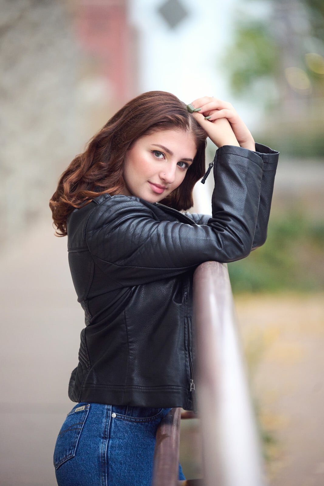Chic Senior Portrait by High School Picture Photographer in Urban Setting-44