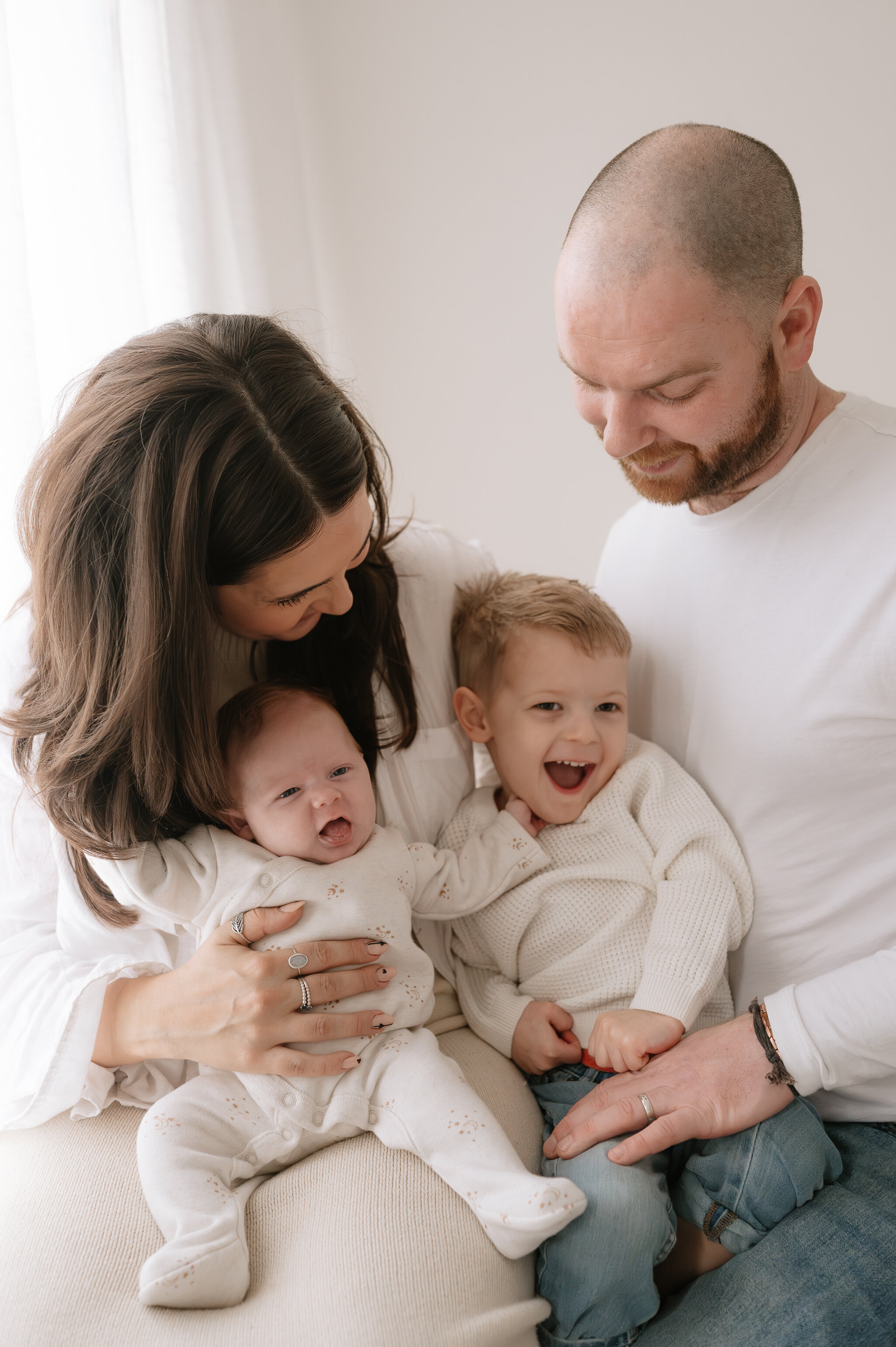 family photography - Mum, Dad, Big Brother and Baby Sister