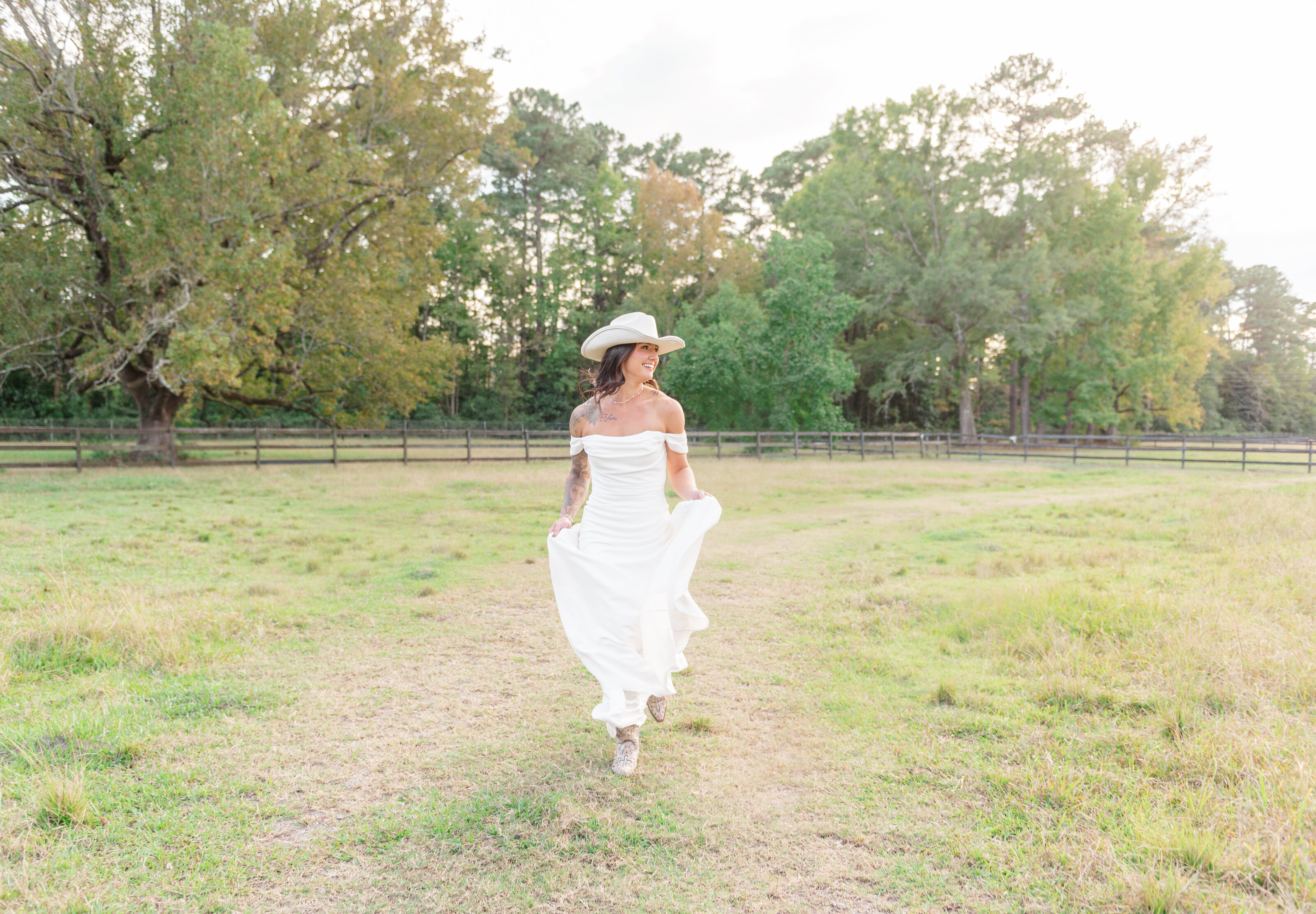 Bridal Portrait of a NC bride having a candid moment