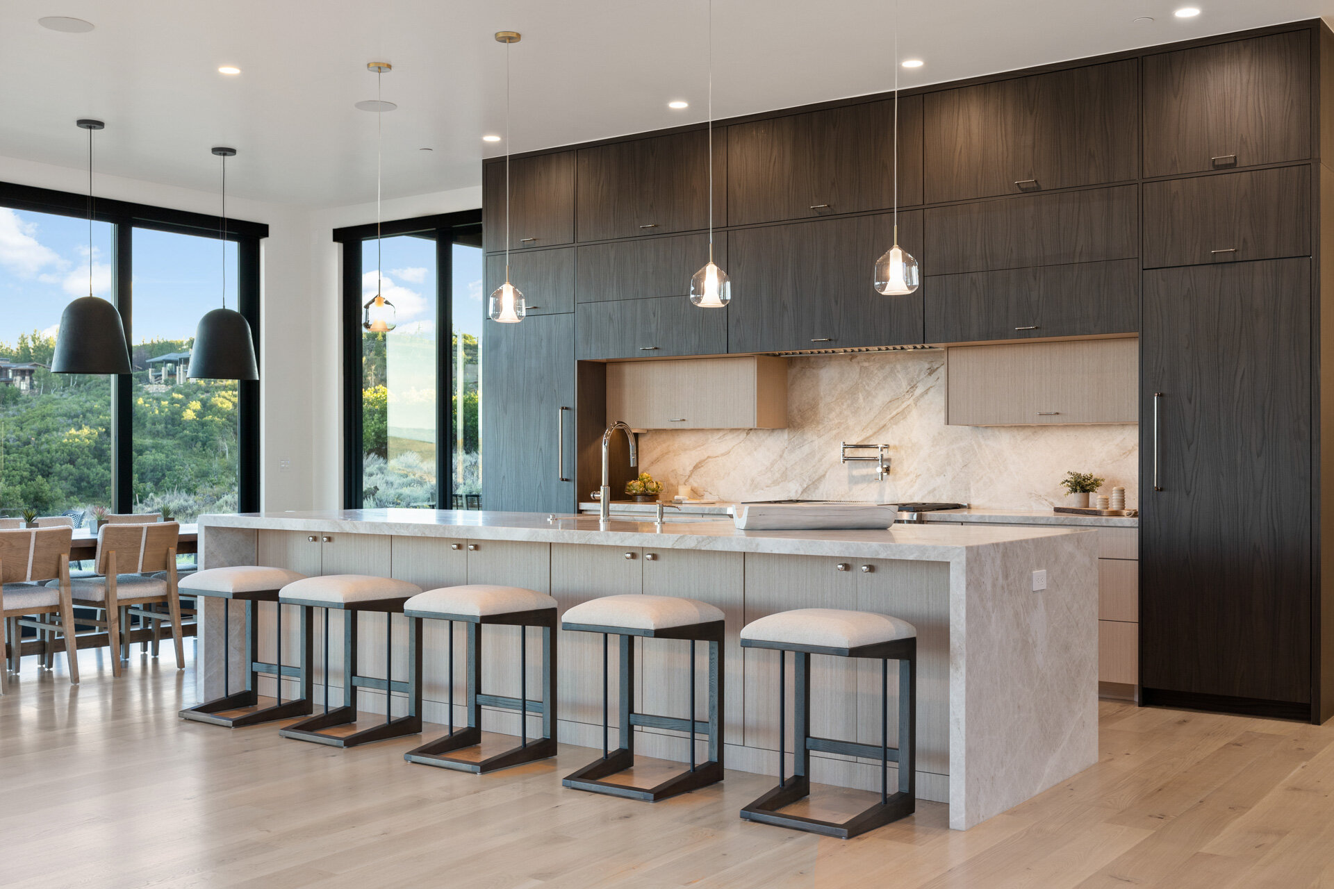 Luxury mid-century modern kitchen by Park City interior designer Chalet + Co.