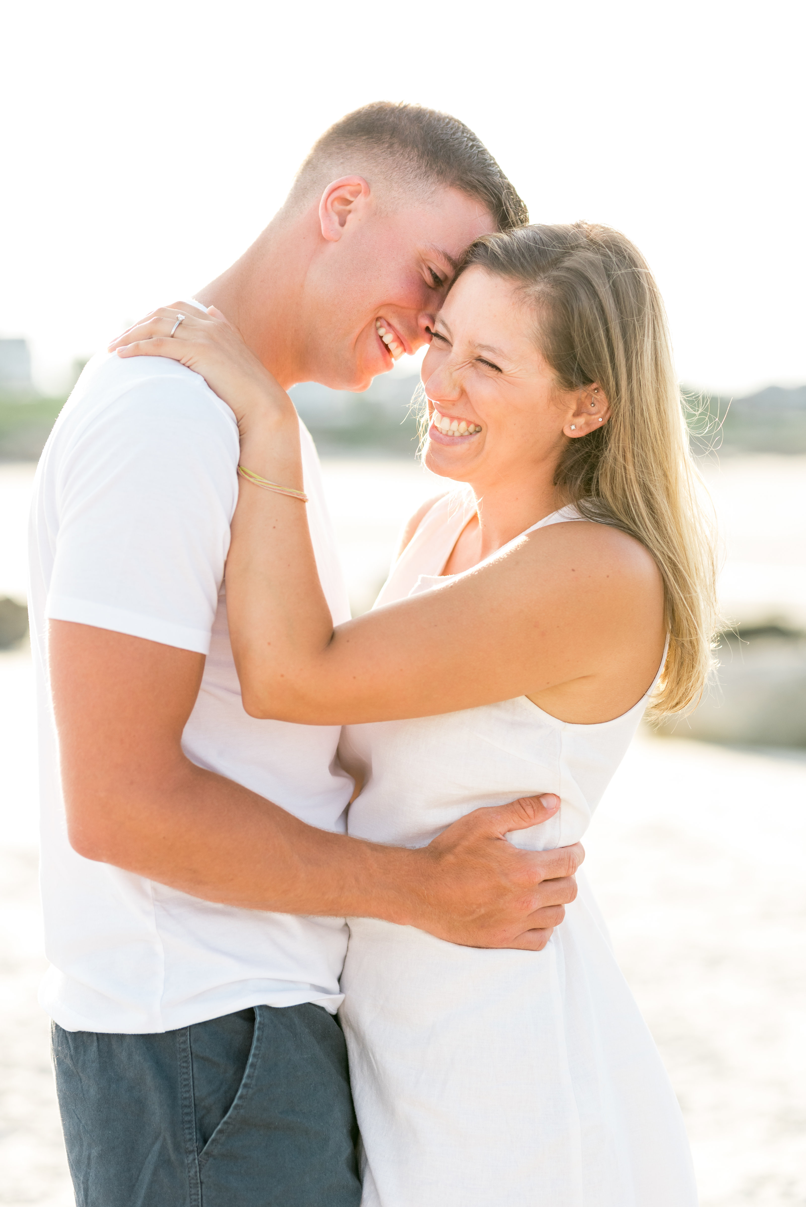 Laughing Beach Engagement Session