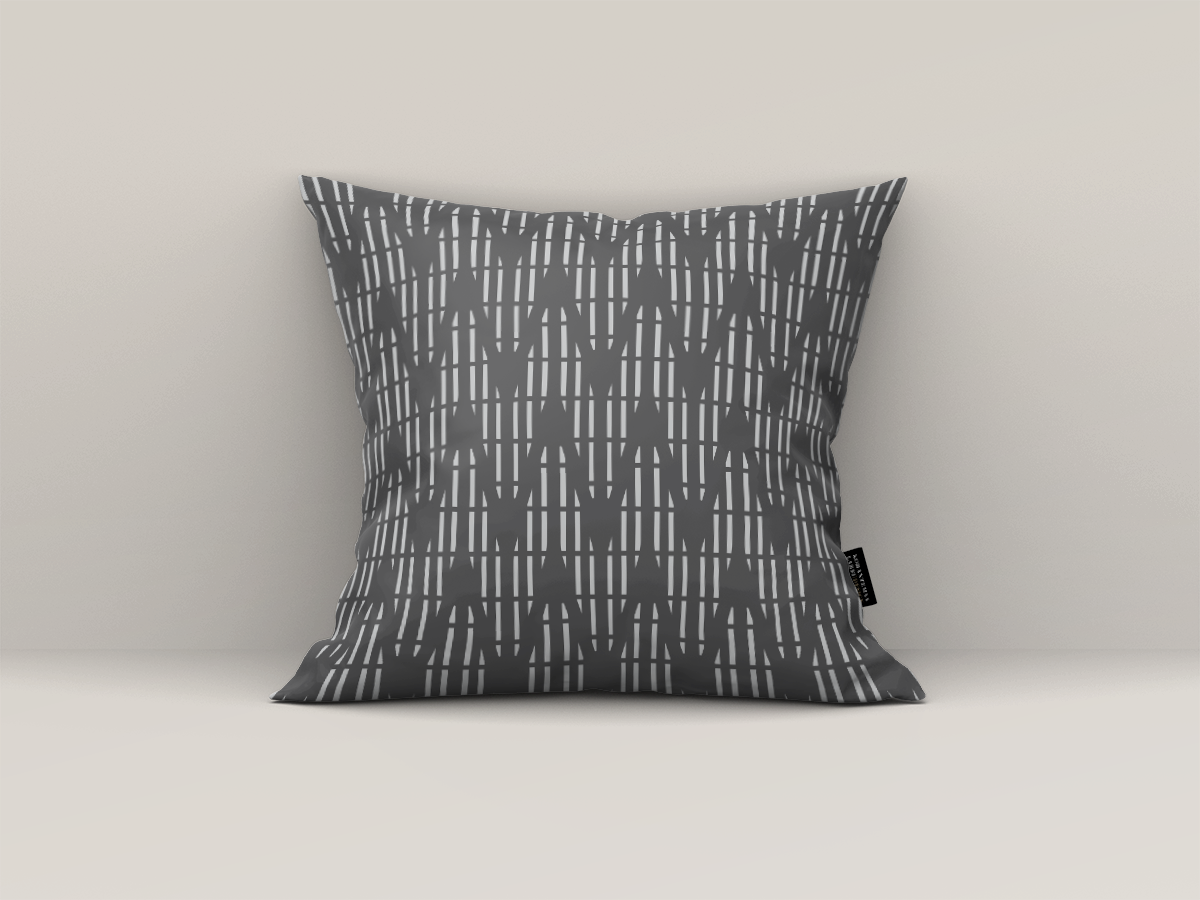 Pillow Mockup - Black&White Fractals I-1 - Korantemaa Larbi Design