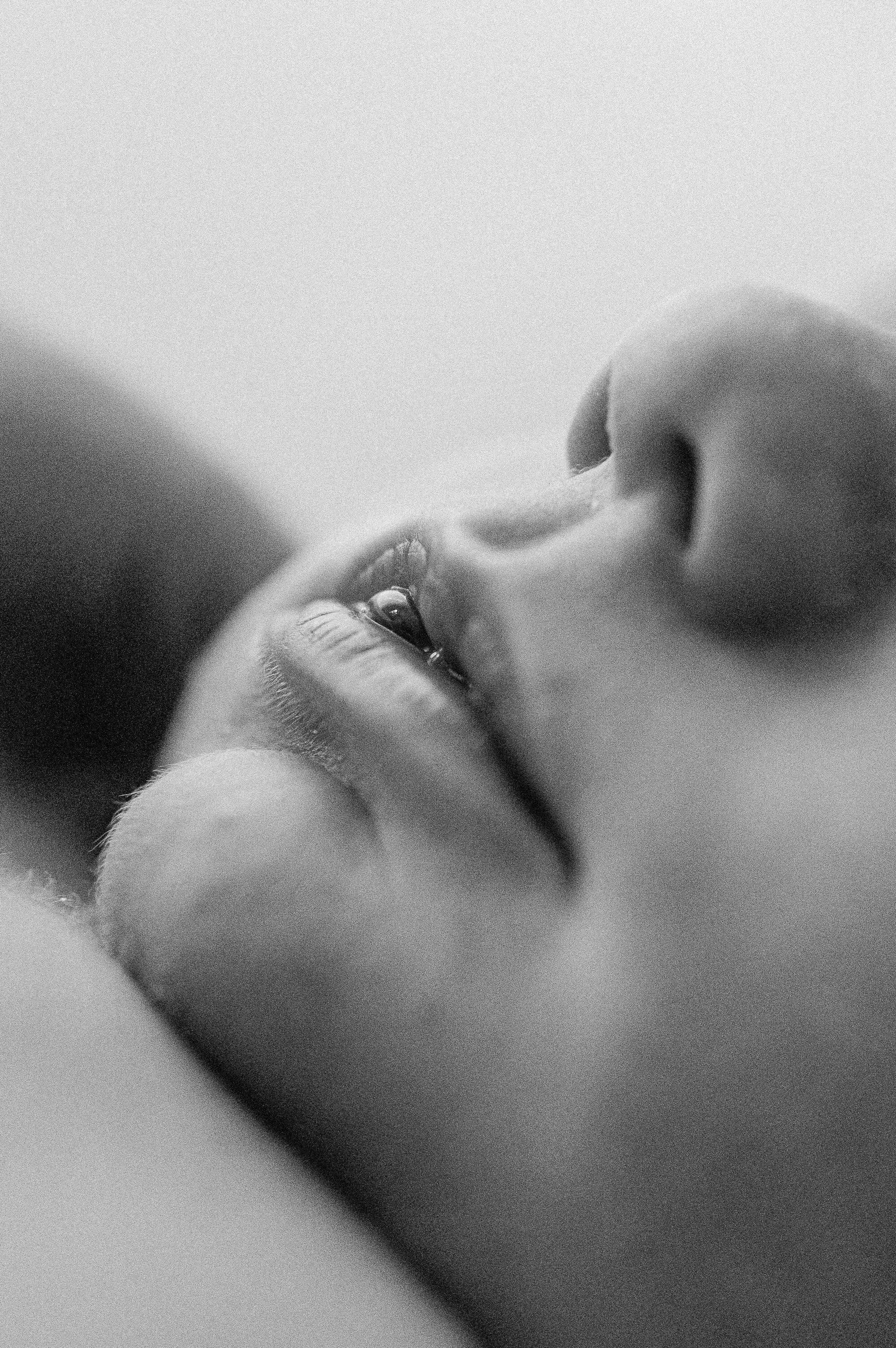 newborn baby smile with a bubble, taken by Lucy Rose Studios at York photography studios
