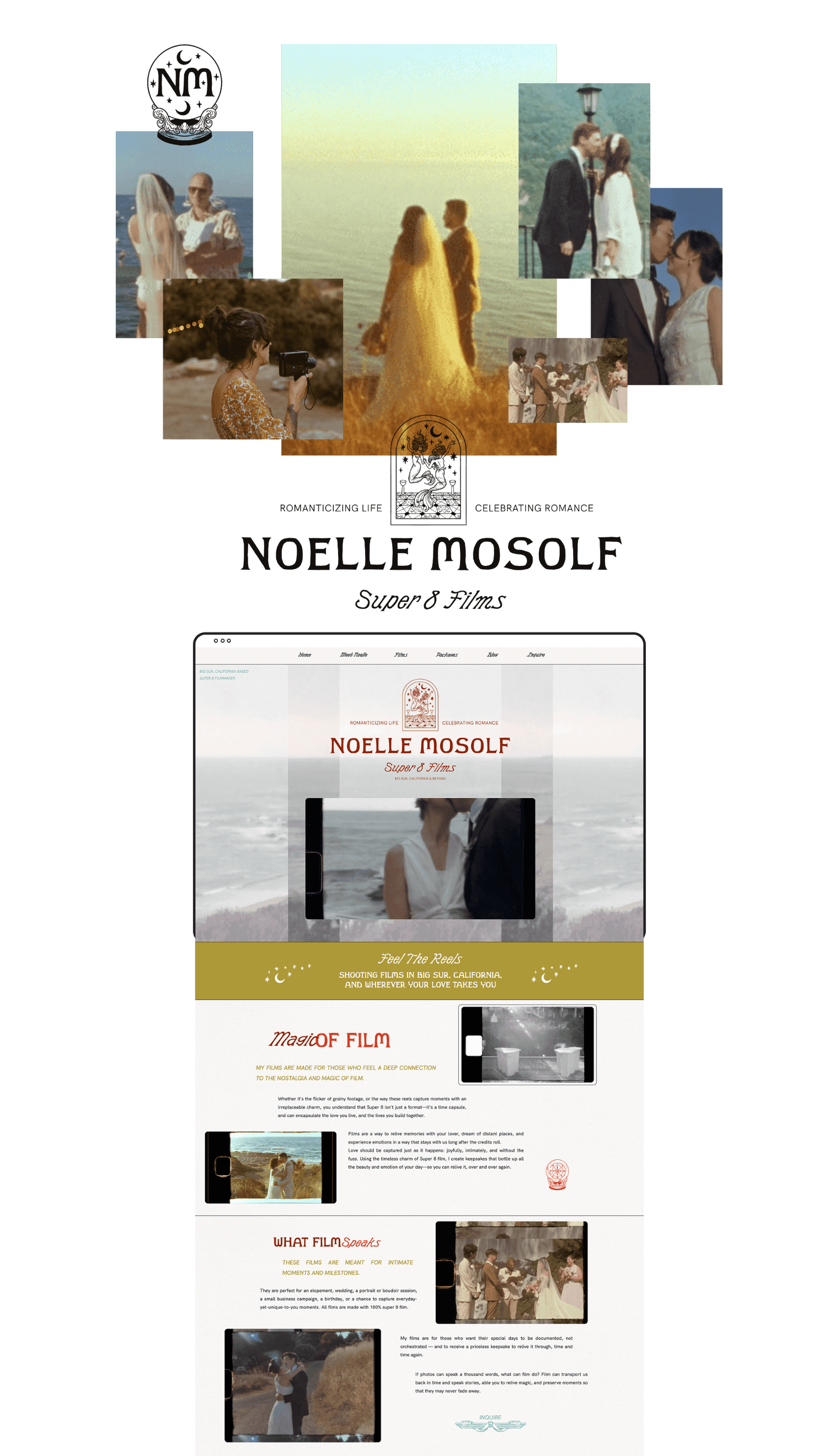 website design for wedding videographer