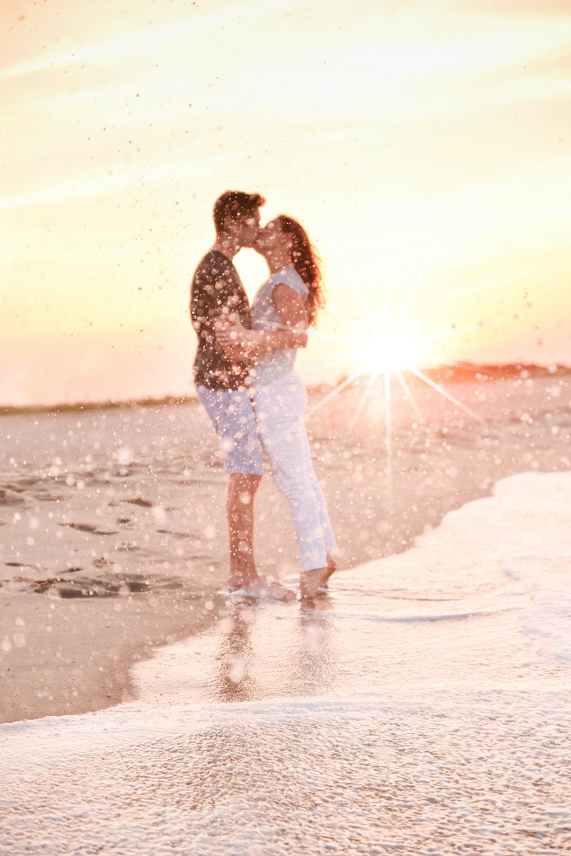 wedding engagement photography sunset love beach jersey shore golden hour
