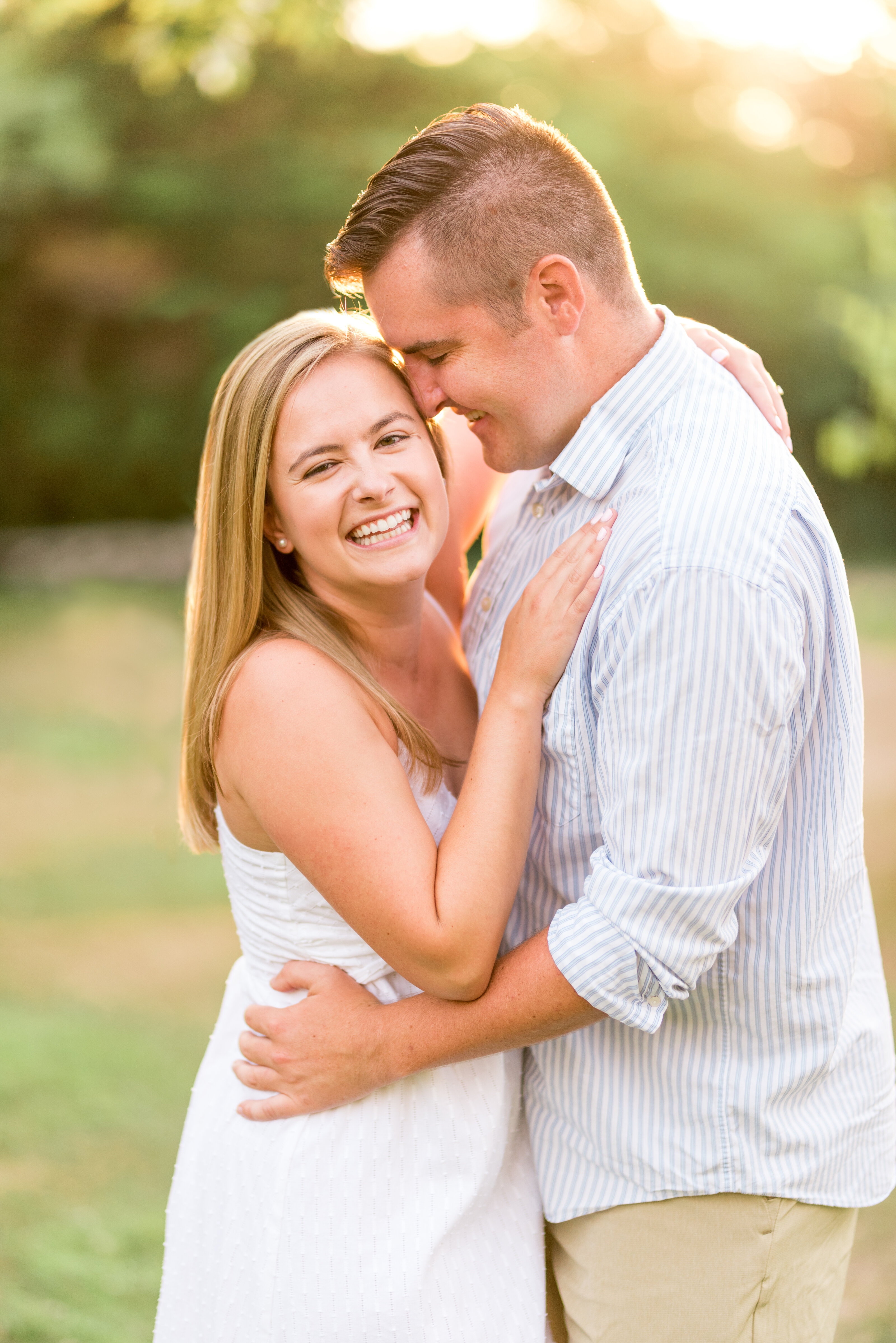 Giggly Engagement Couple
