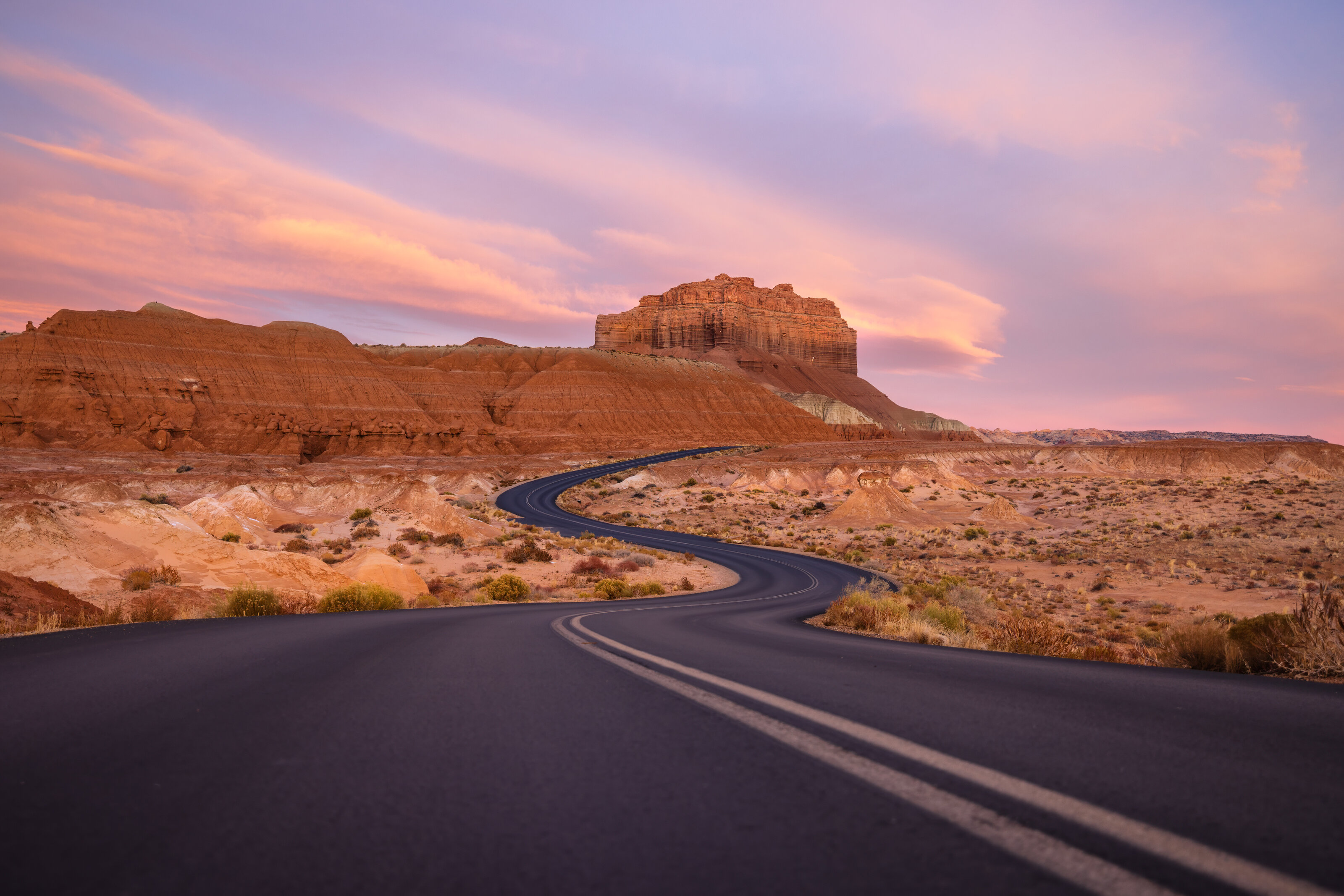 Goblin Valley Road Sunrise (Landscape)