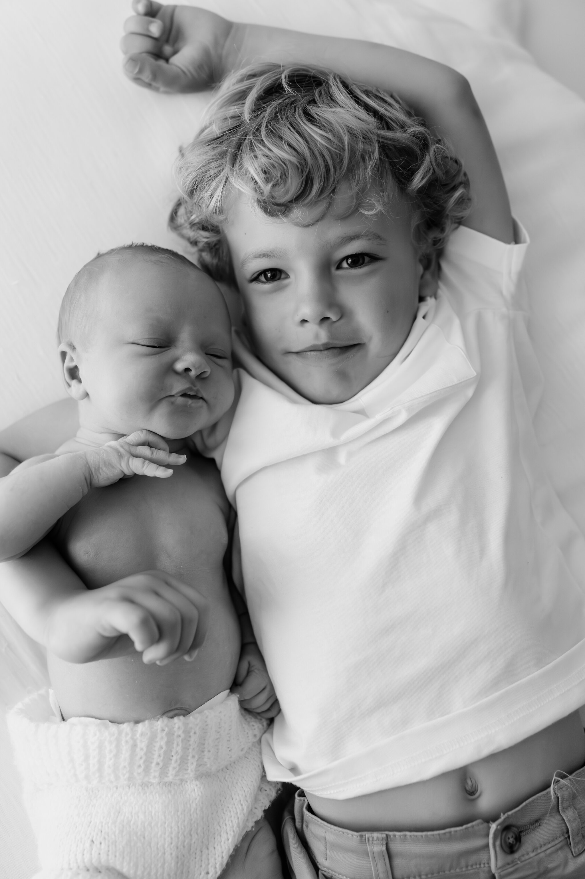 newborn girl, big brother and family at their newborn photography shoot in york, north yorkshire-50