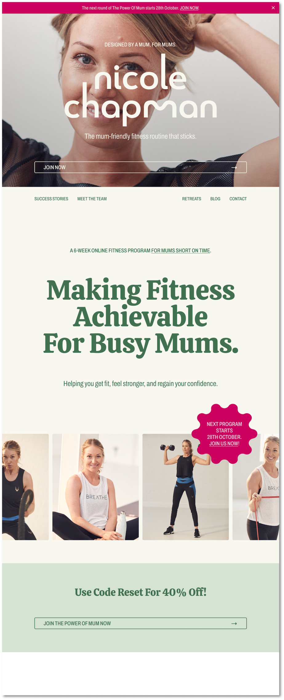 brand-and-website-sprint-for-nicole-chapman-power-of-mum-training-by-rove22