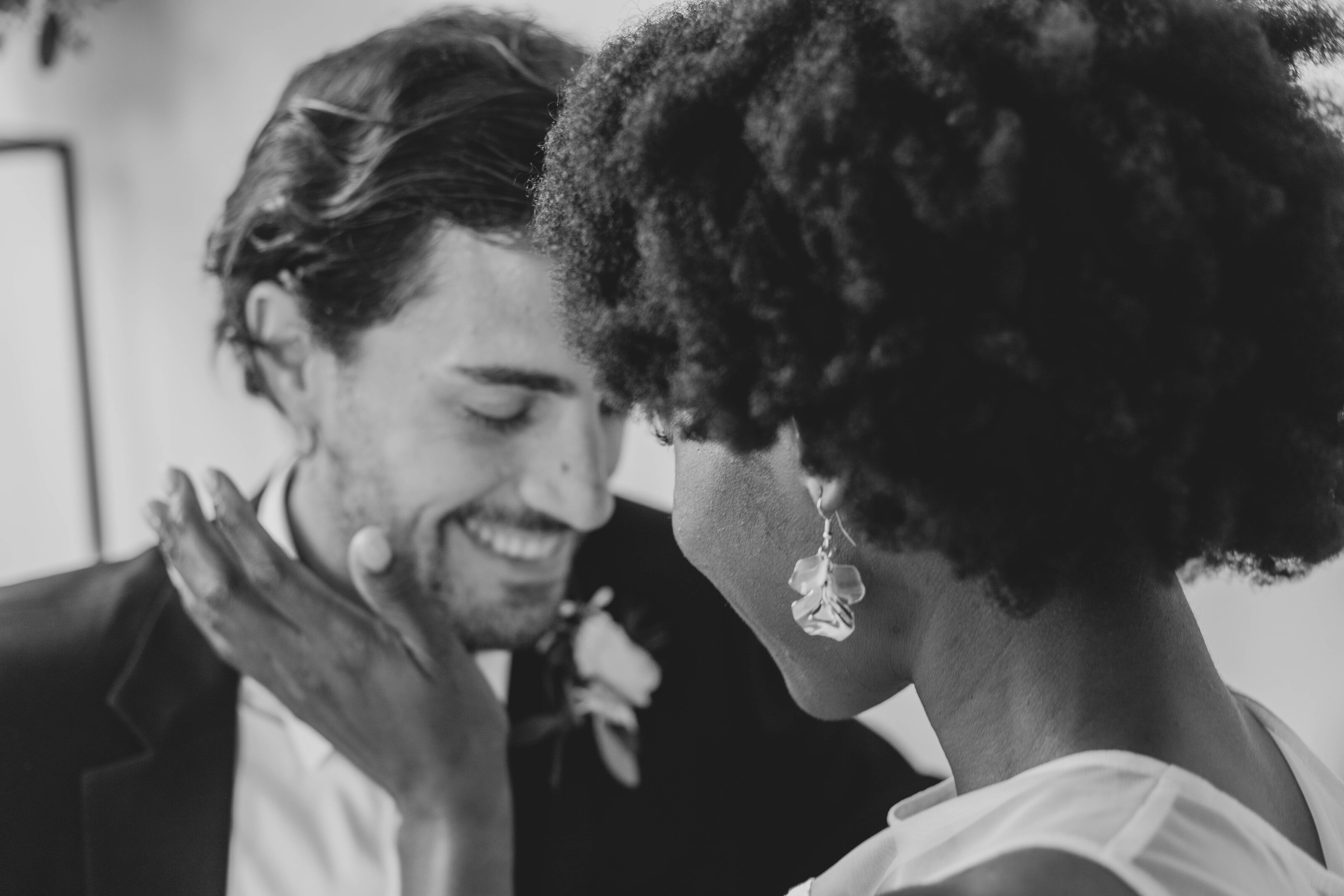 Intimate and candid wedding portrait captured by The Light Photo & Film in Brisbane