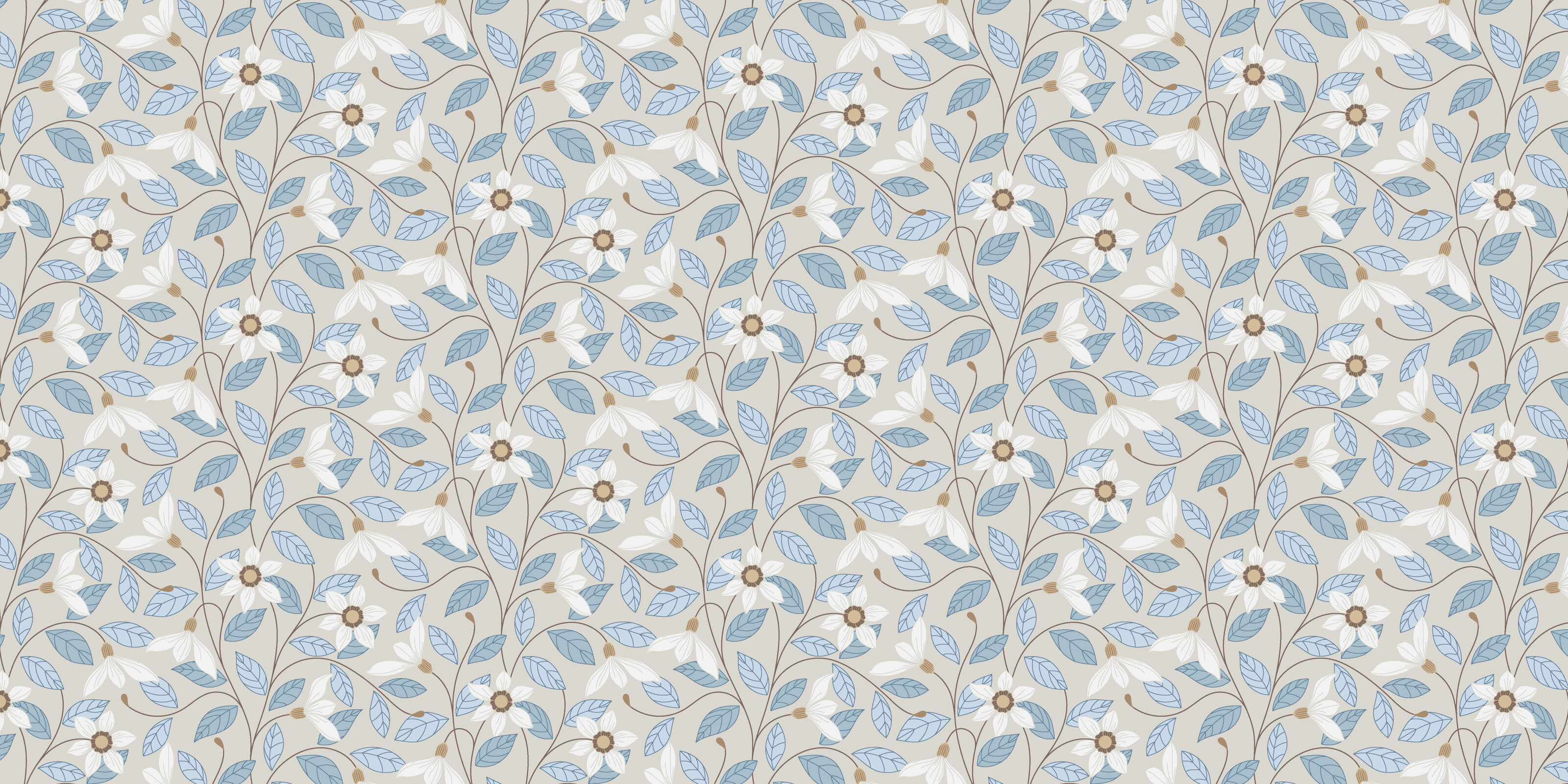 Gentle thoughts fabric surface design by Green Acre Designs 