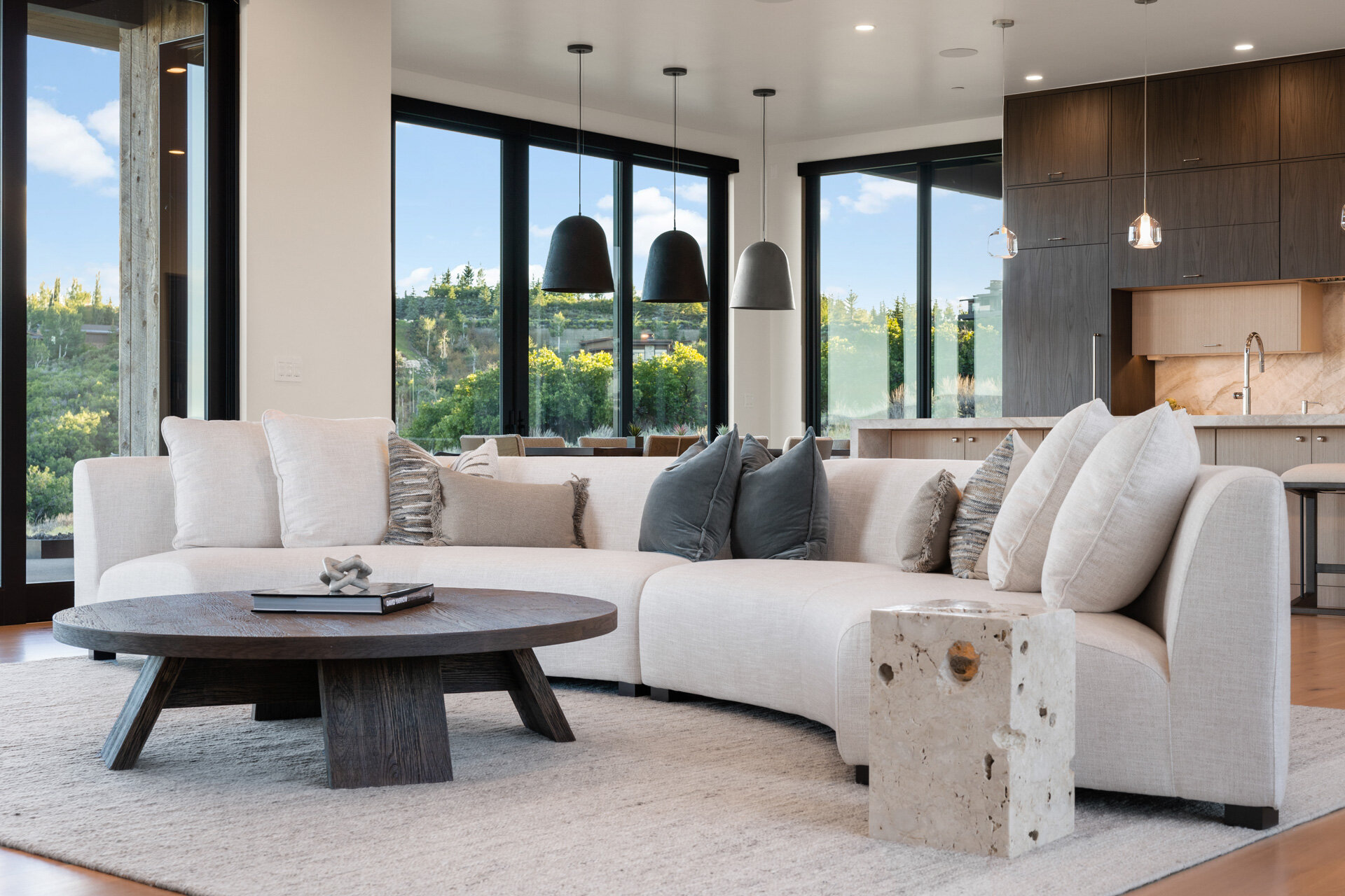 Modern living room design by Park City interior designer Chalet + Co.