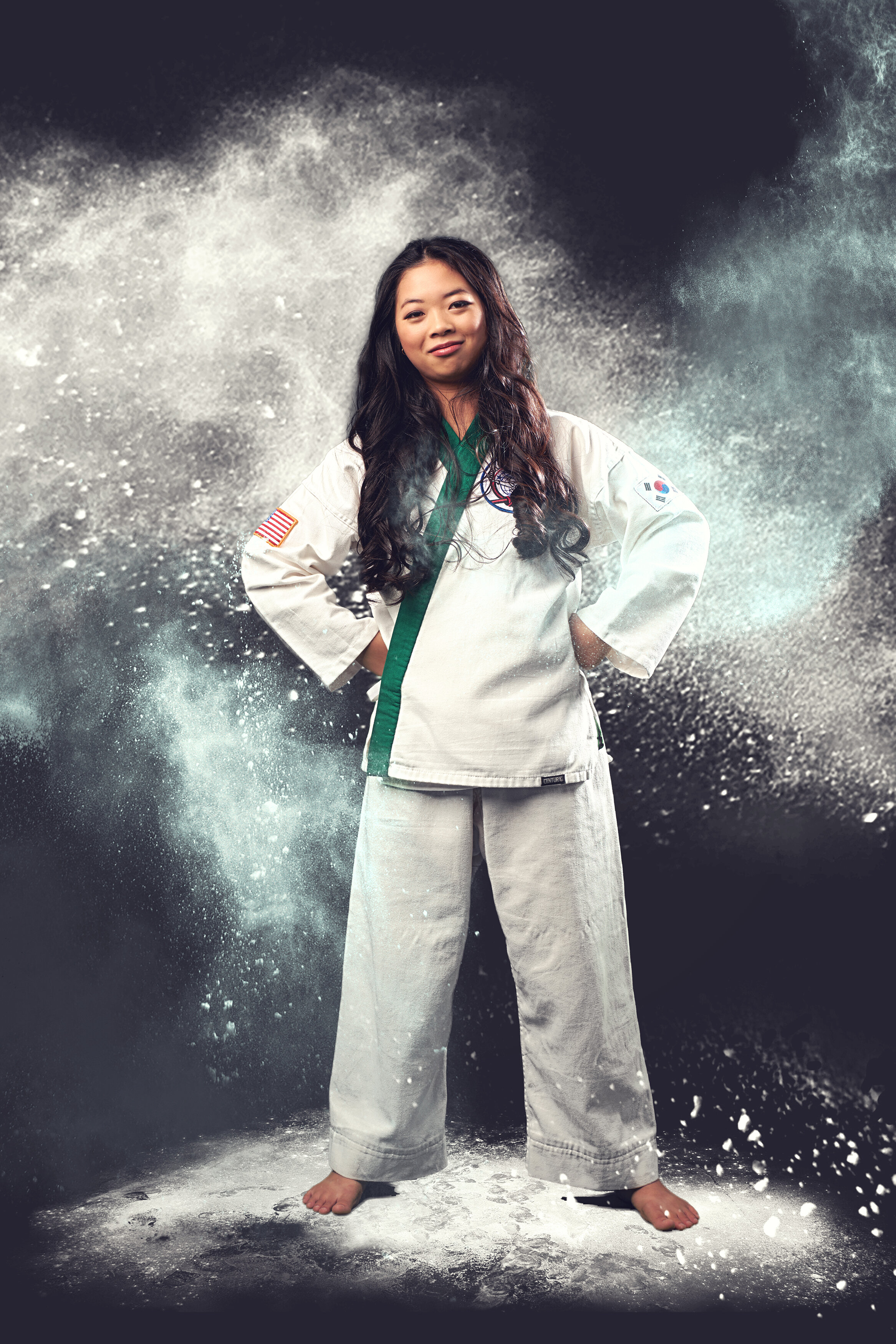 martial arts senior photos smoke 2