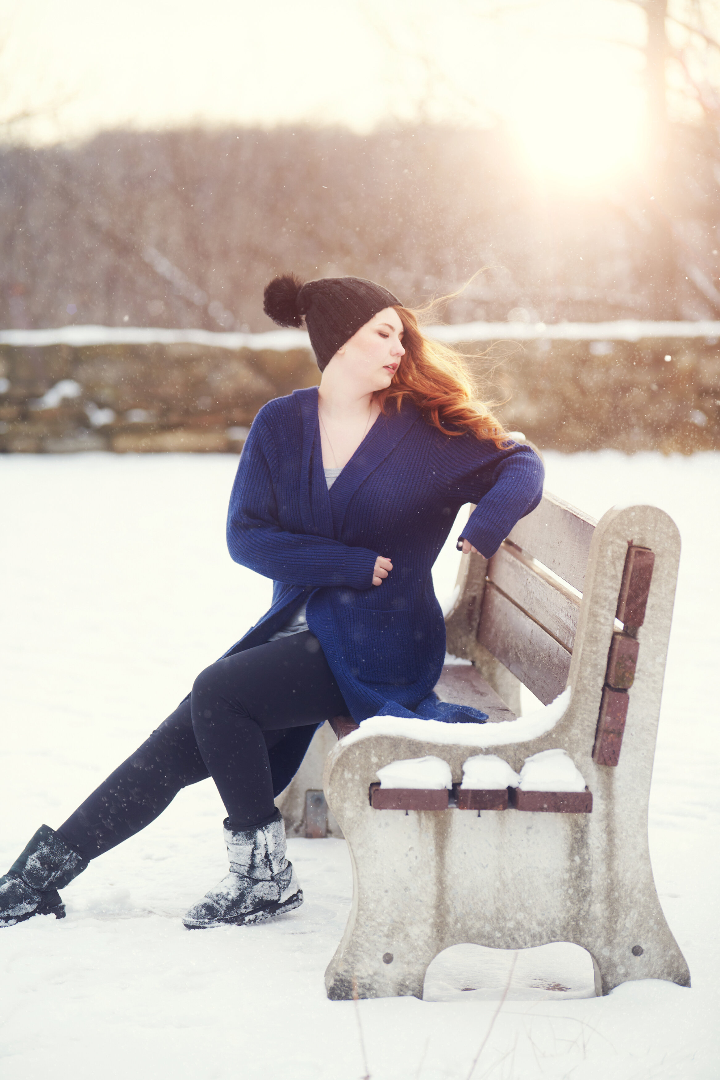 winter senior pictures in minnesota