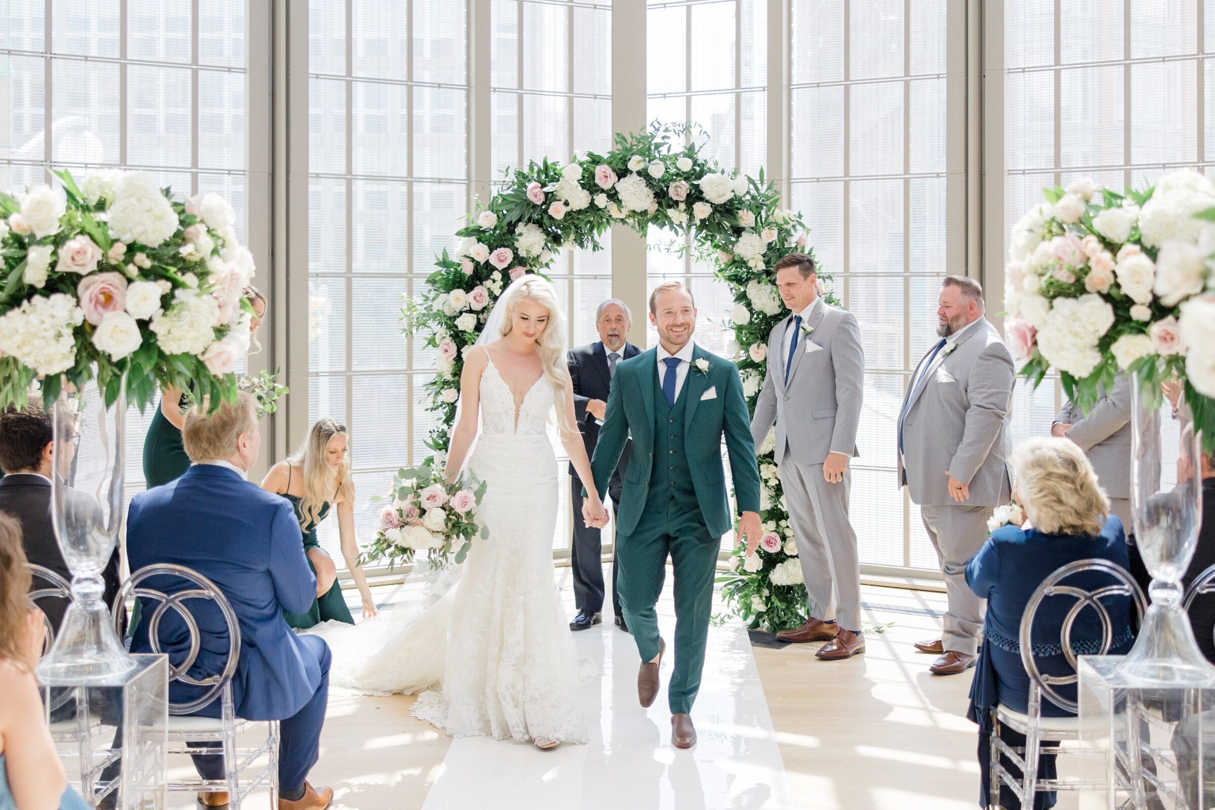 Indoor wedding ceremony at National Arts Centre in Ottawa