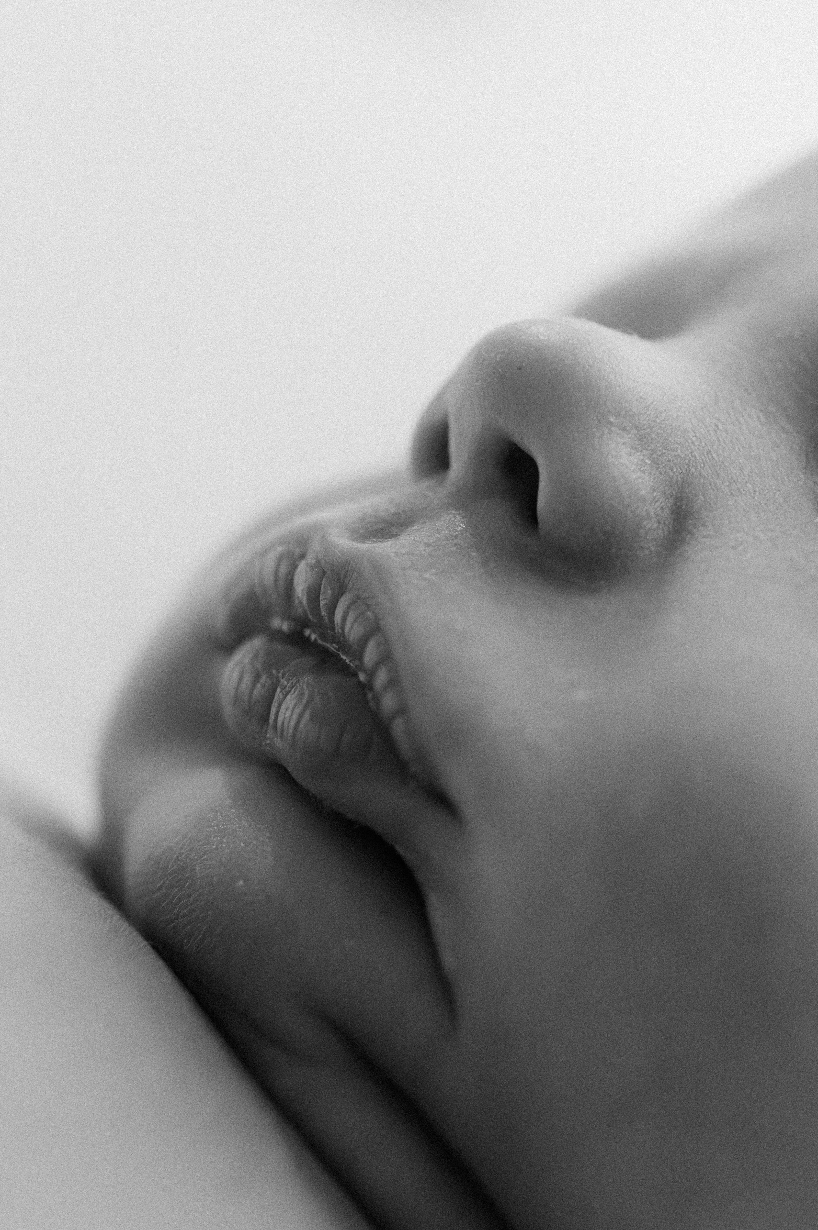 newborn baby smile at York newborn and maternity photography studio