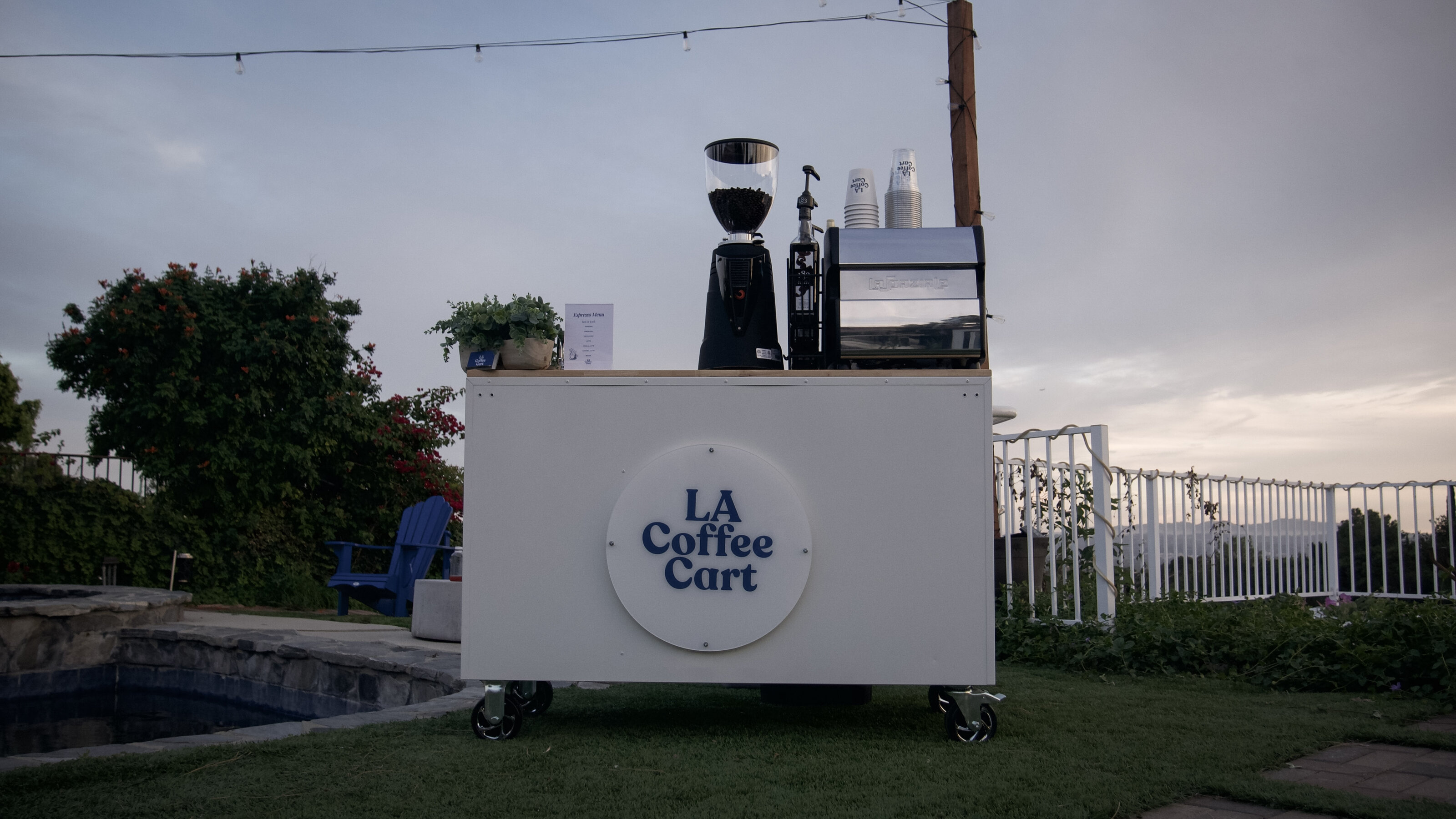 LA Coffee Cart Co. mobile coffee cart and team in Los Angeles, CA